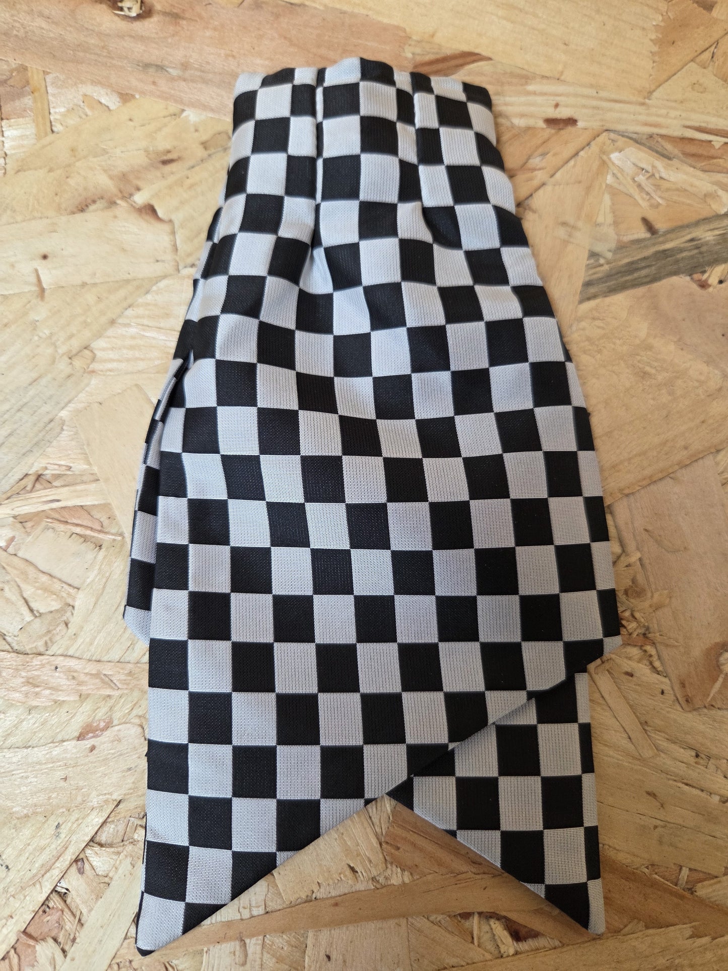 British Police Clip On Cravat Ladies Black & White Check