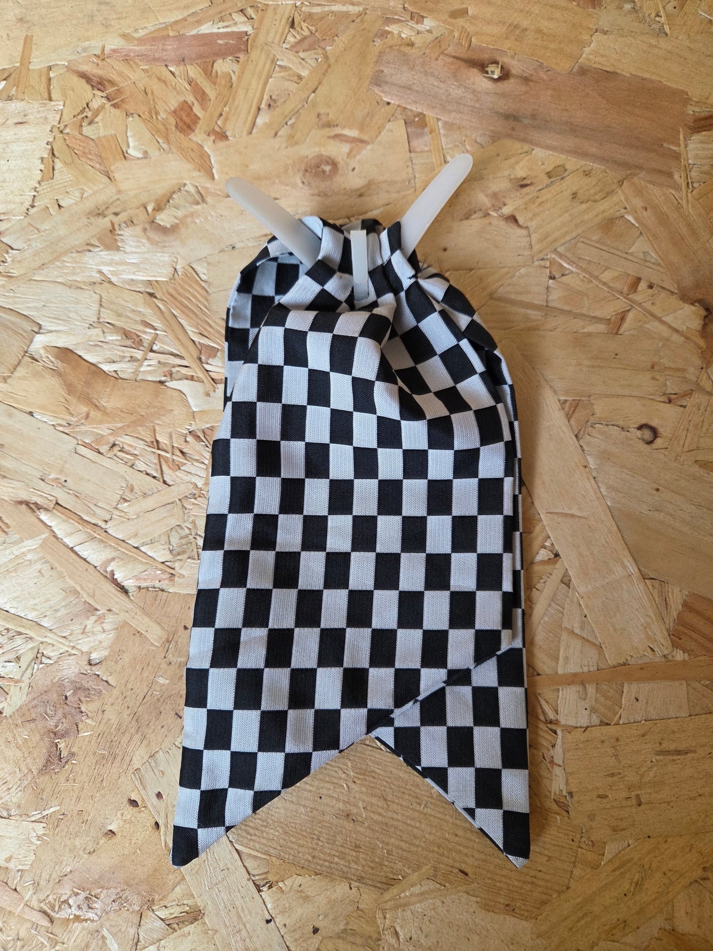 British Police Under Collar Cravat Ladies Black & White Check