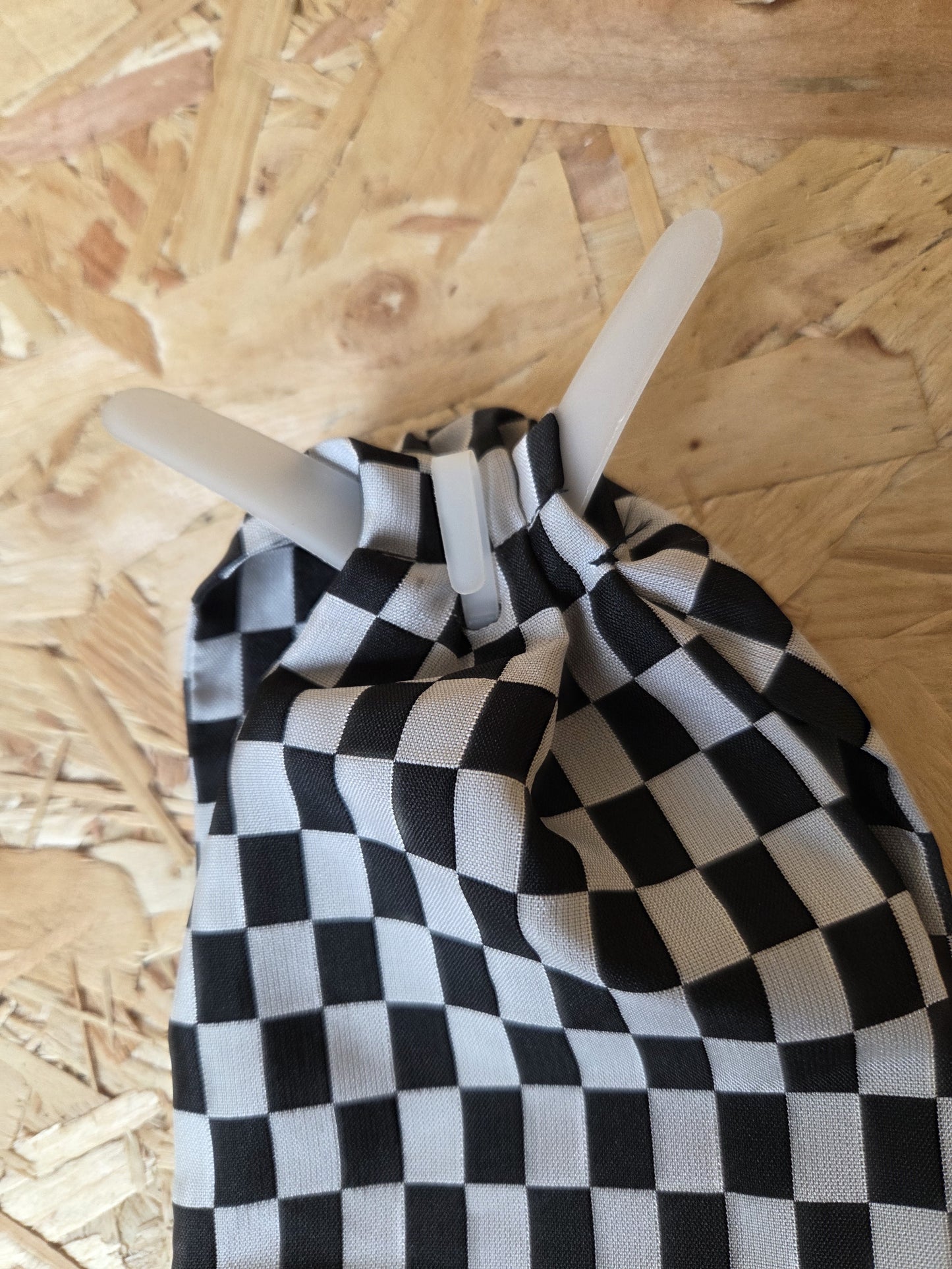 British Police Under Collar Cravat Ladies Black & White Check