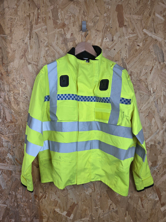 British Police Yellow Hi-Vis Jacket Yaffy Blouson Bomber Klickfast Docks 800