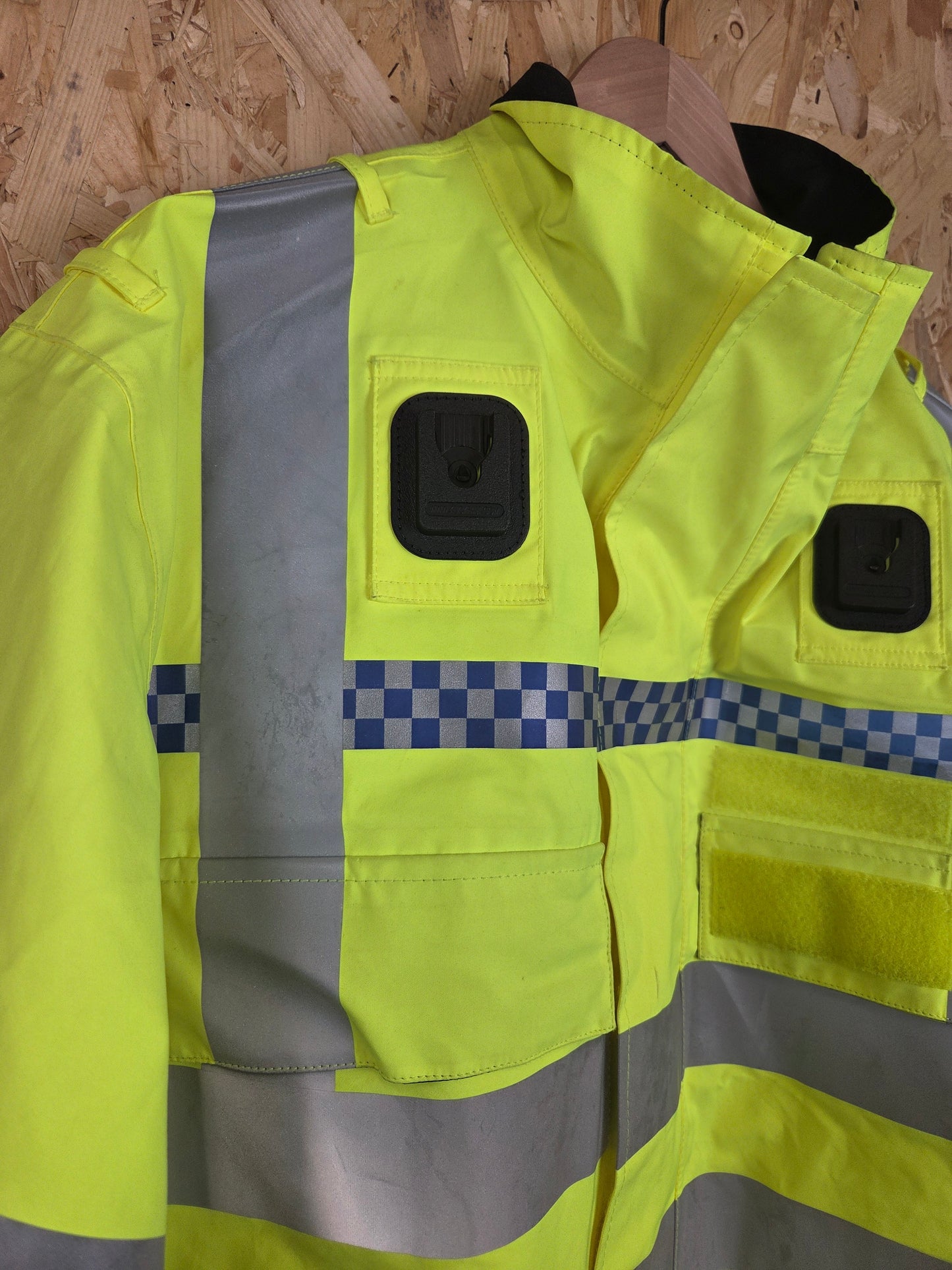 British Police Yellow Hi-Vis Jacket Yaffy Blouson Bomber Klickfast Docks 800