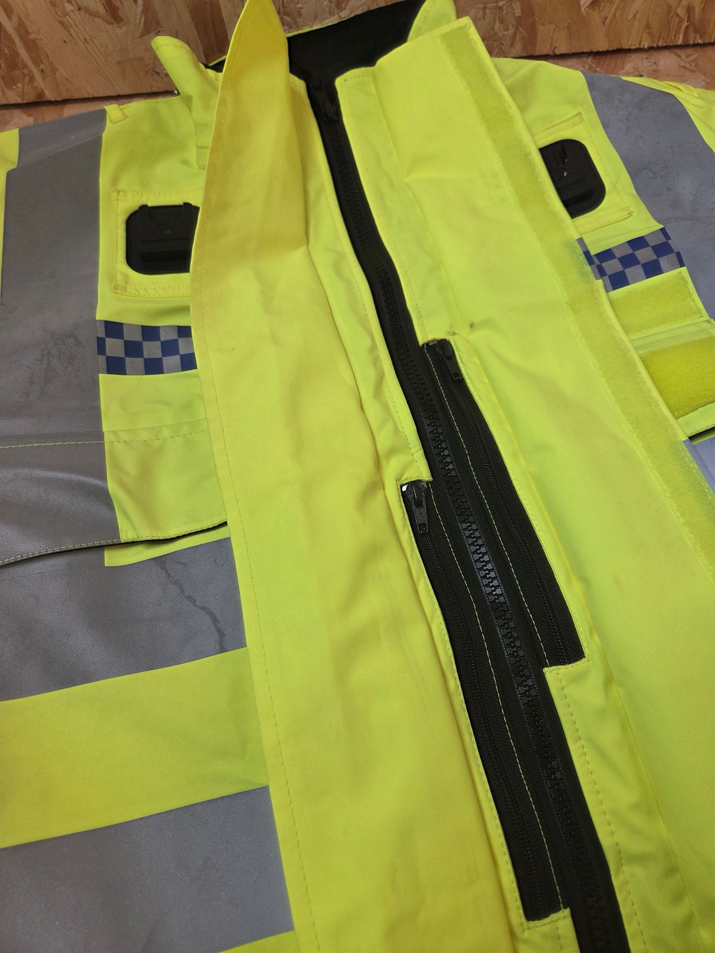 British Police Yellow Hi-Vis Jacket Yaffy Blouson Bomber Klickfast Docks 800