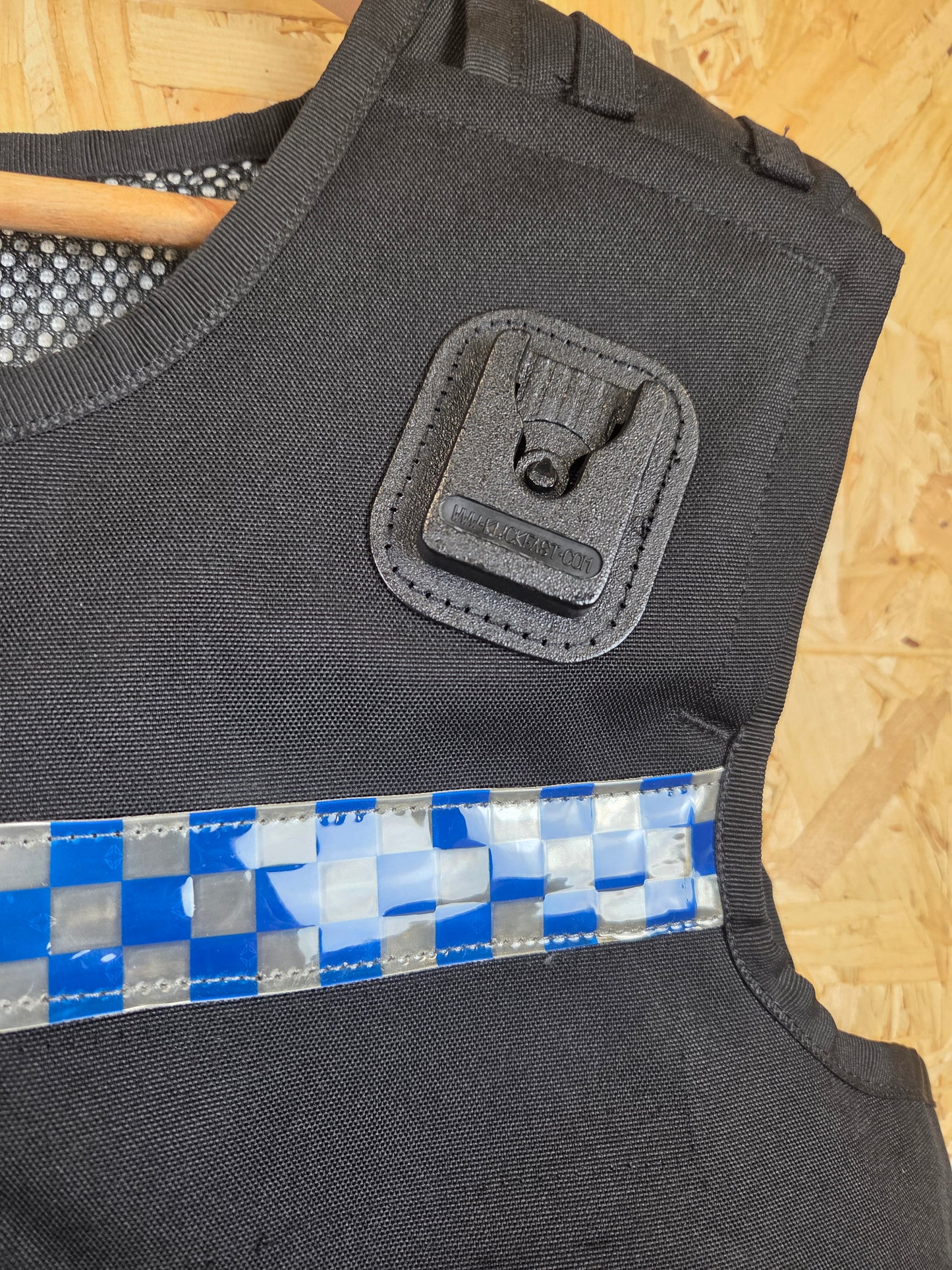 Cooneen Hawk Stab Vest Body Armour Cover Black Klickfast Docks Checked Strip