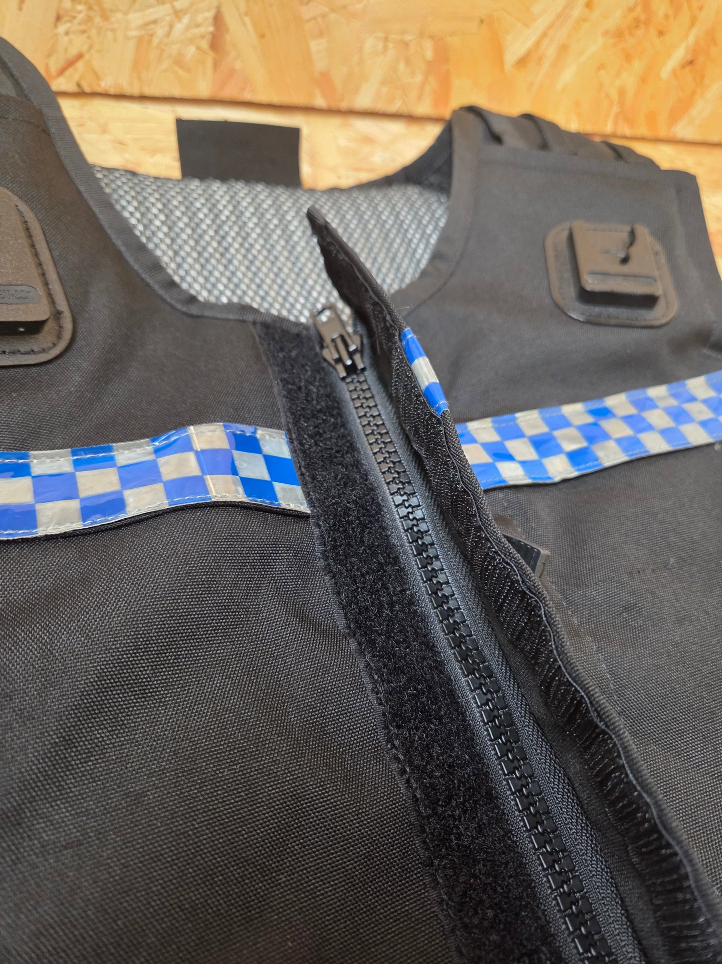 Cooneen Hawk Stab Vest Body Armour Cover Black Klickfast Docks Checked Strip