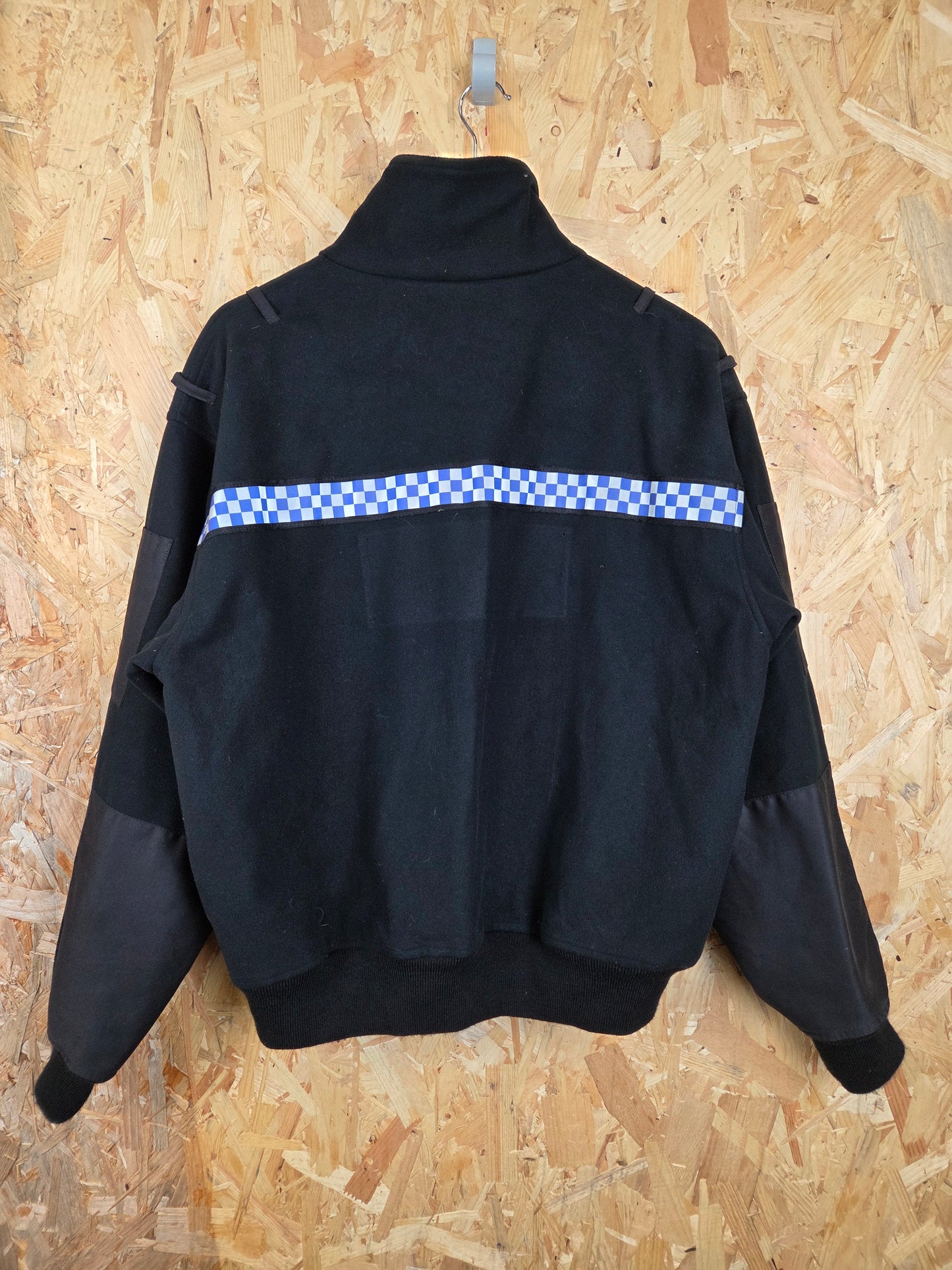 British Police Black with Checked Fleece with Radio Loop Yaffy