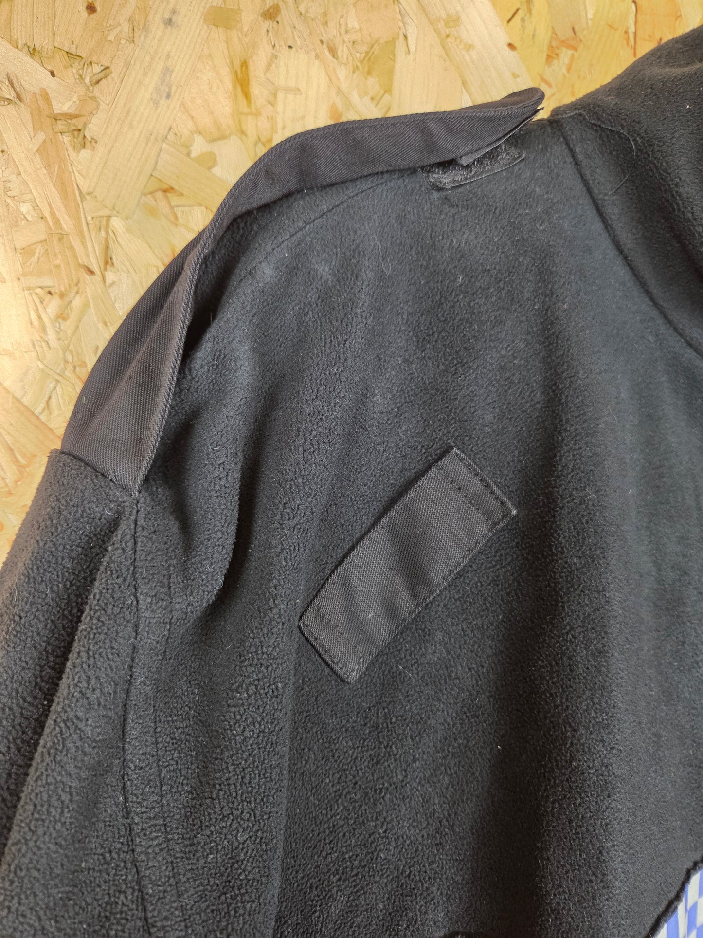 British Police Black with Checked Fleece with Radio Loop Porelle