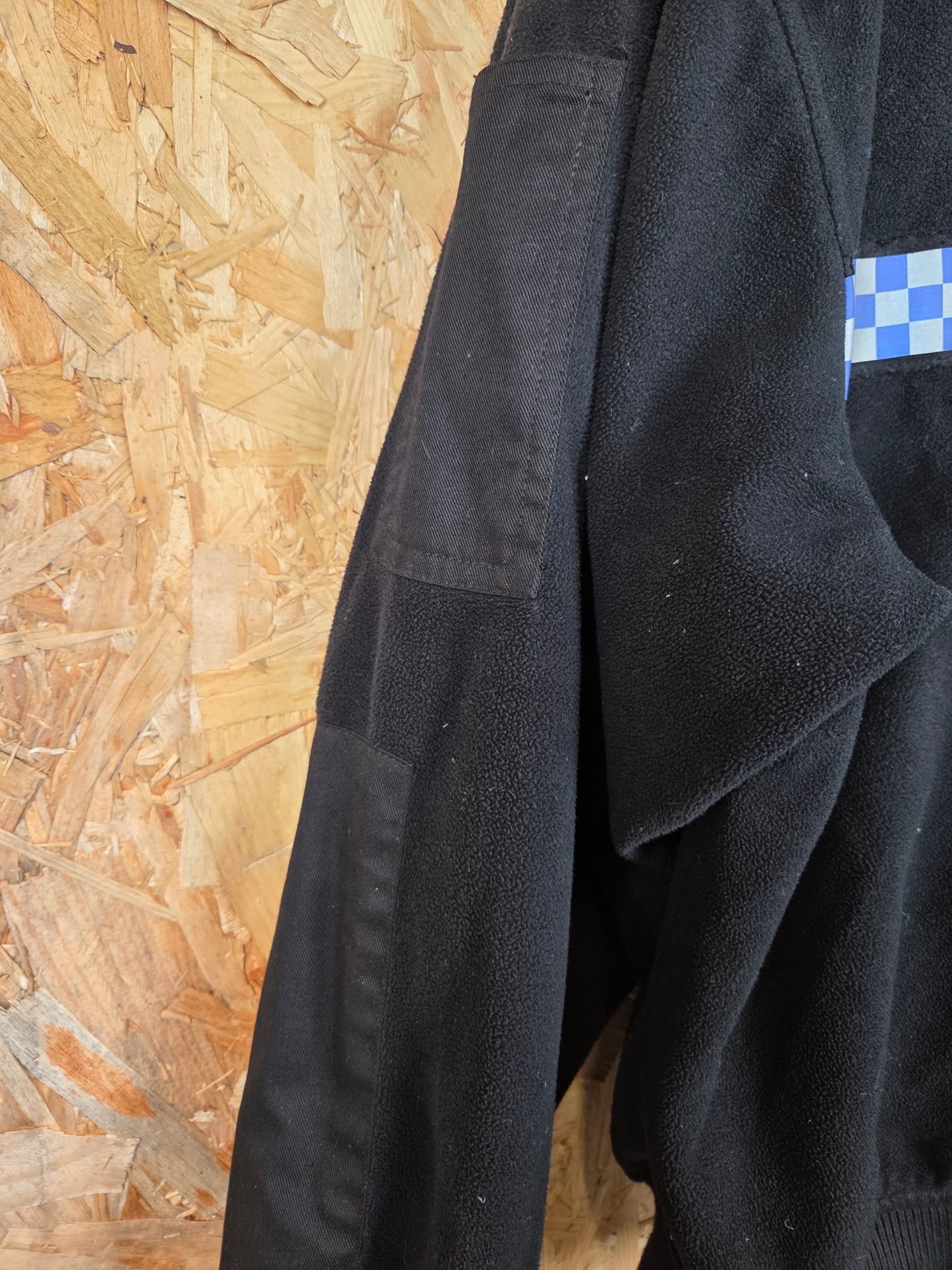 British Police Black with Checked Fleece with Radio Loop Porelle