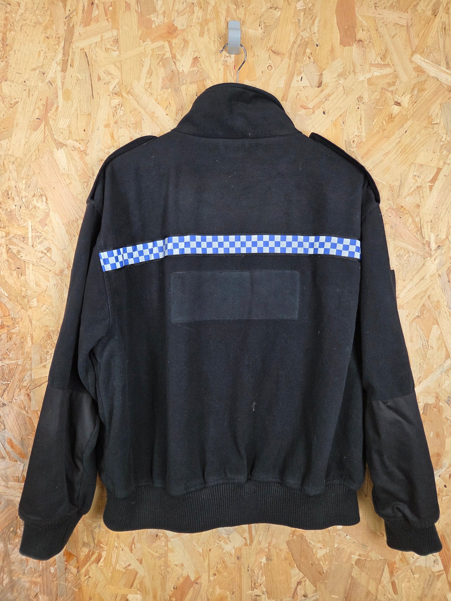 British Police Black with Checked Fleece with Radio Loop Porelle