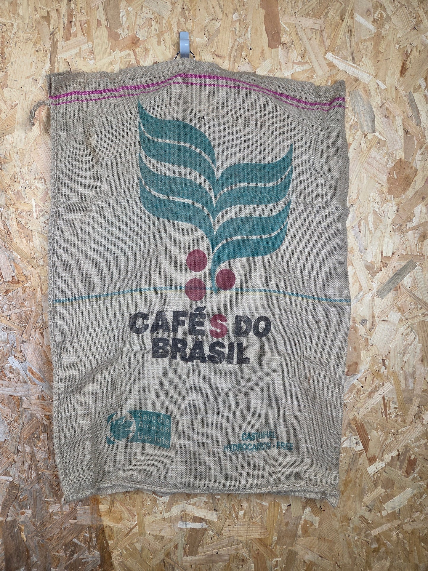 Hessian Coffee Sack Branded Cafés Do Brasil Burlap Bag 1m x 70cm New
