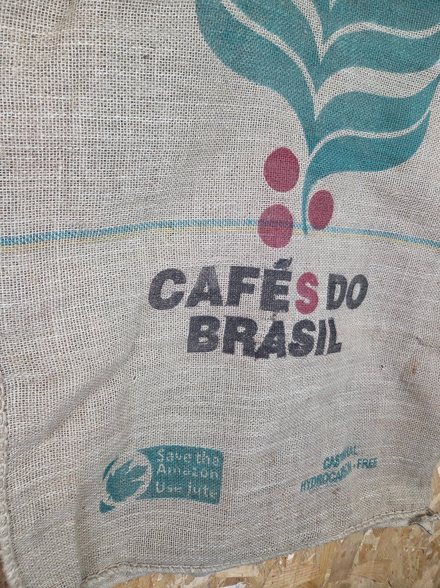 Hessian Coffee Sack Branded Cafés Do Brasil Burlap Bag 1m x 70cm New