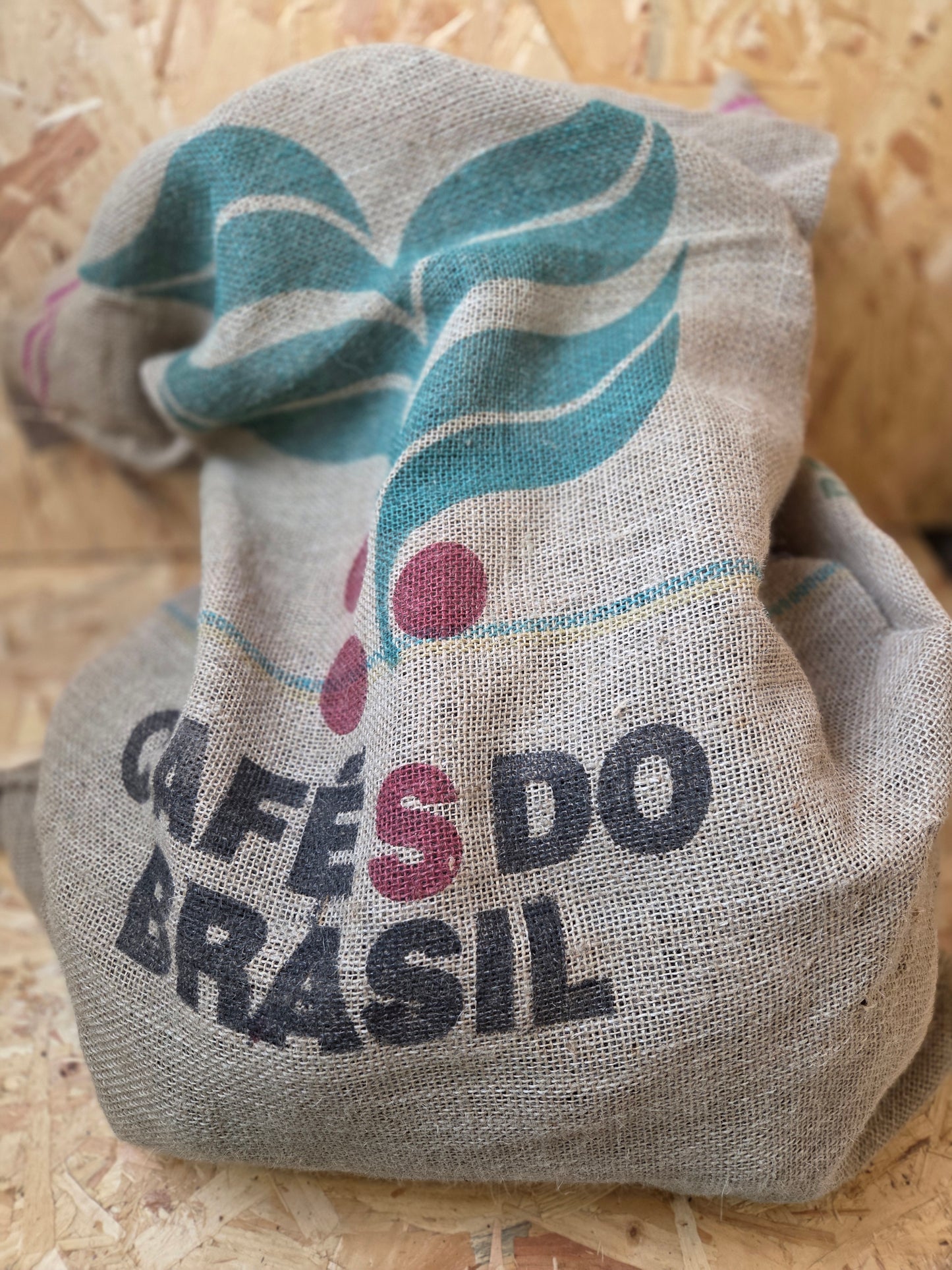 Hessian Coffee Sack Branded Cafés Do Brasil Burlap Bag 1m x 70cm New
