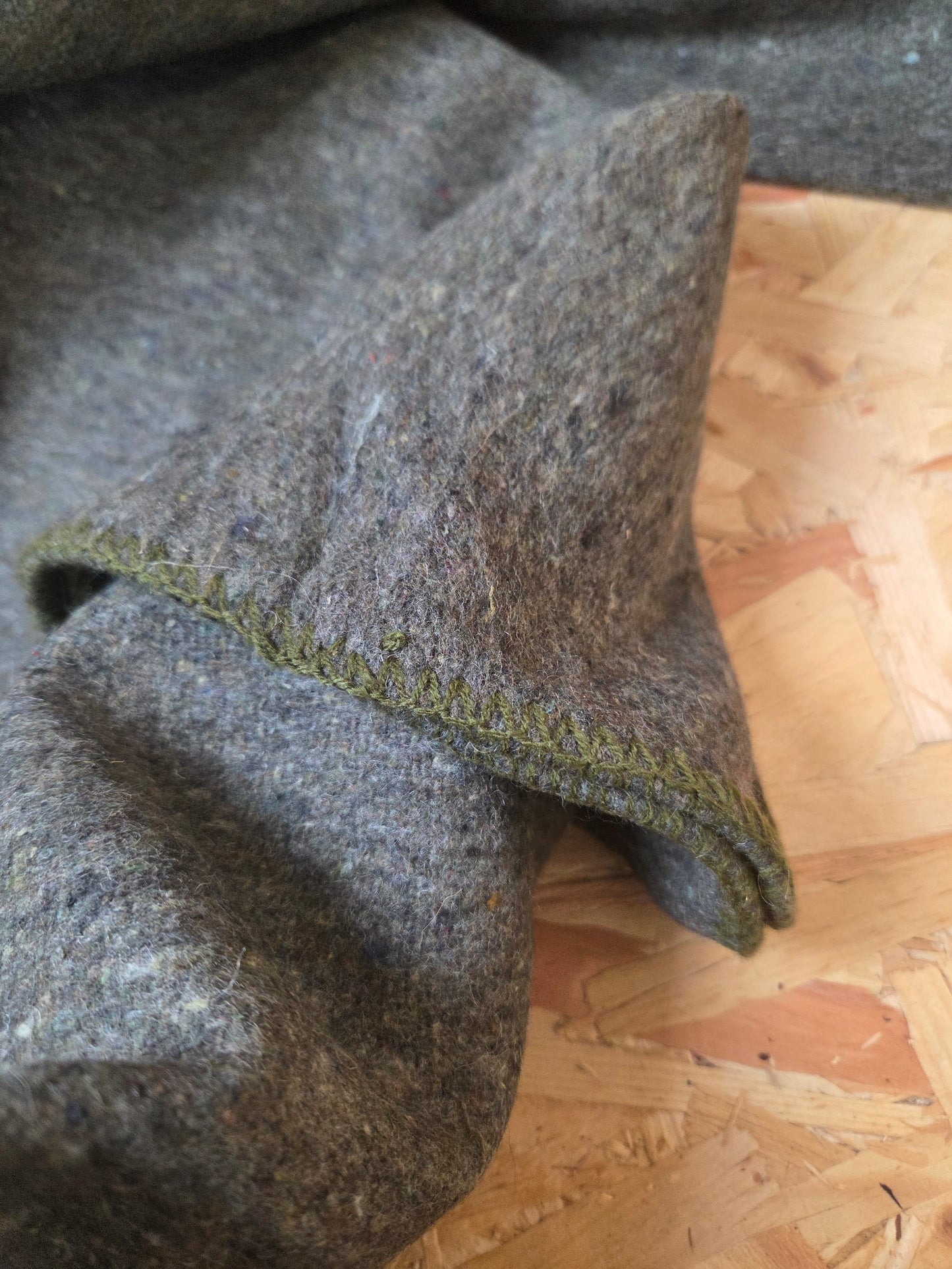 German Army Blanket Wool Blend Olive Green New