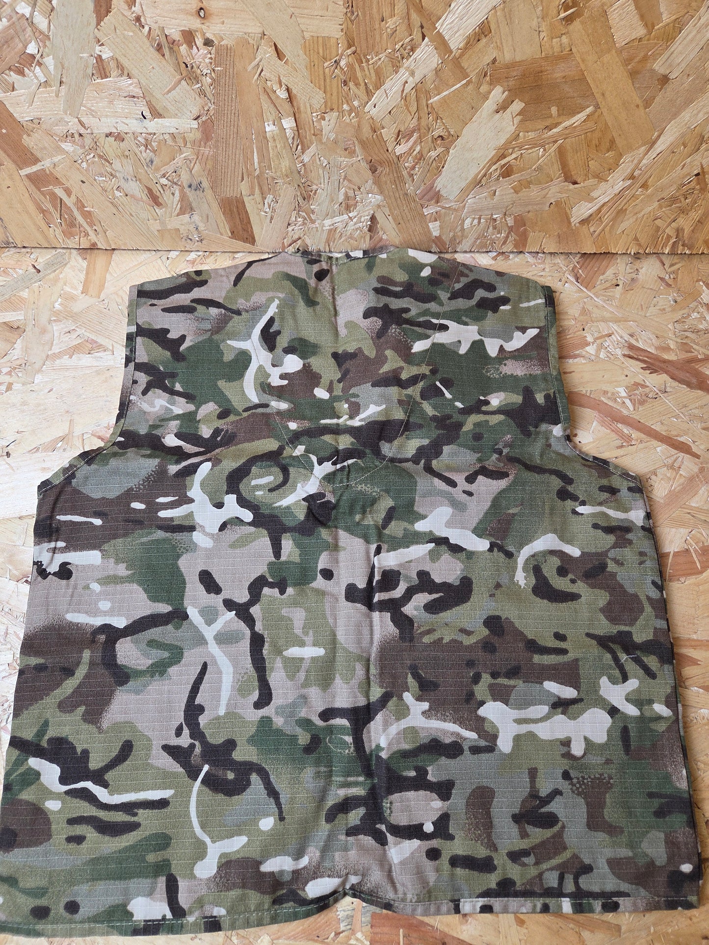 Kids BTP Helmet & Vest Set Green Camouflage Fancy Dress Up