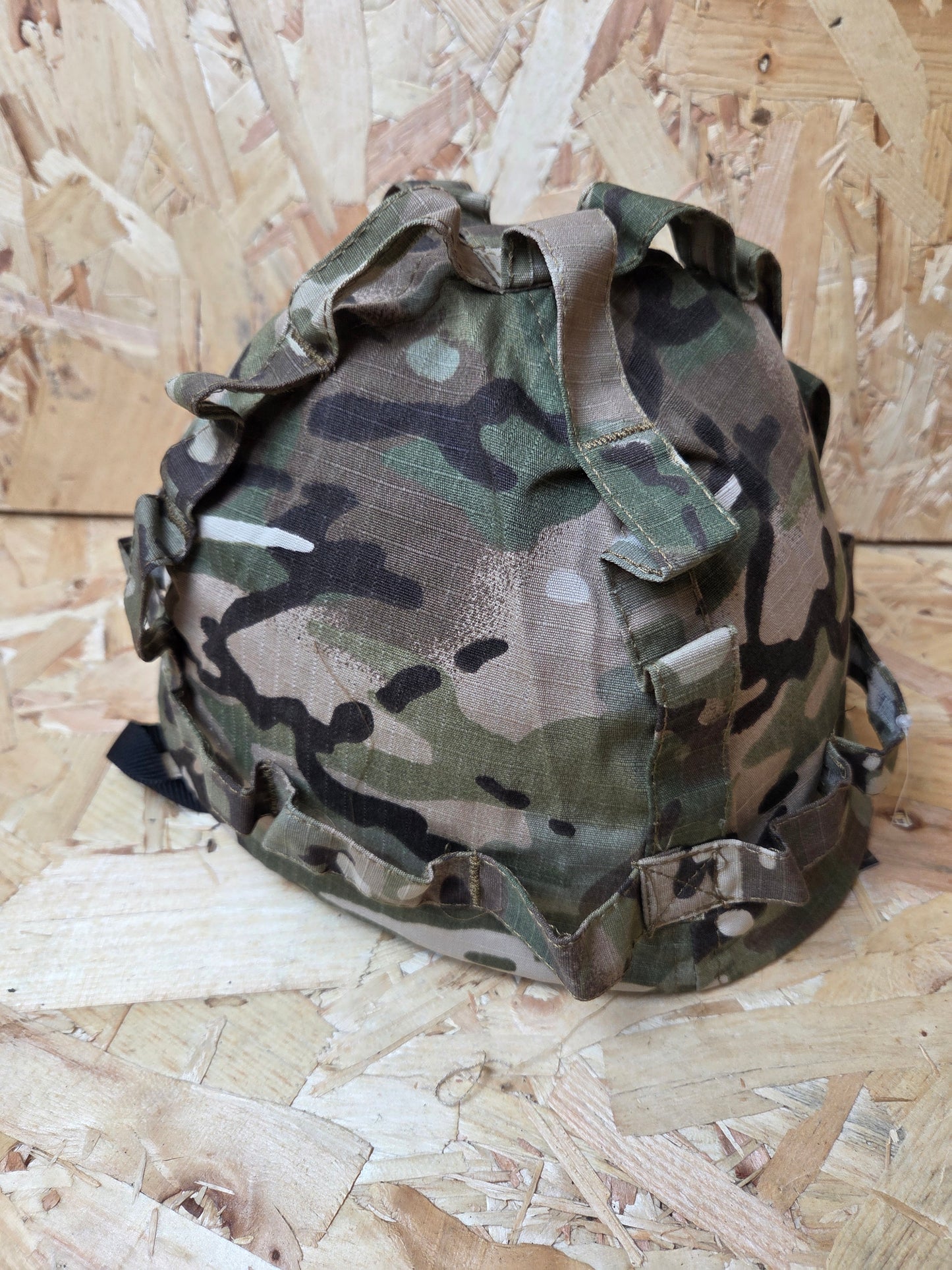 Kids BTP Helmet & Vest Set Green Camouflage Fancy Dress Up