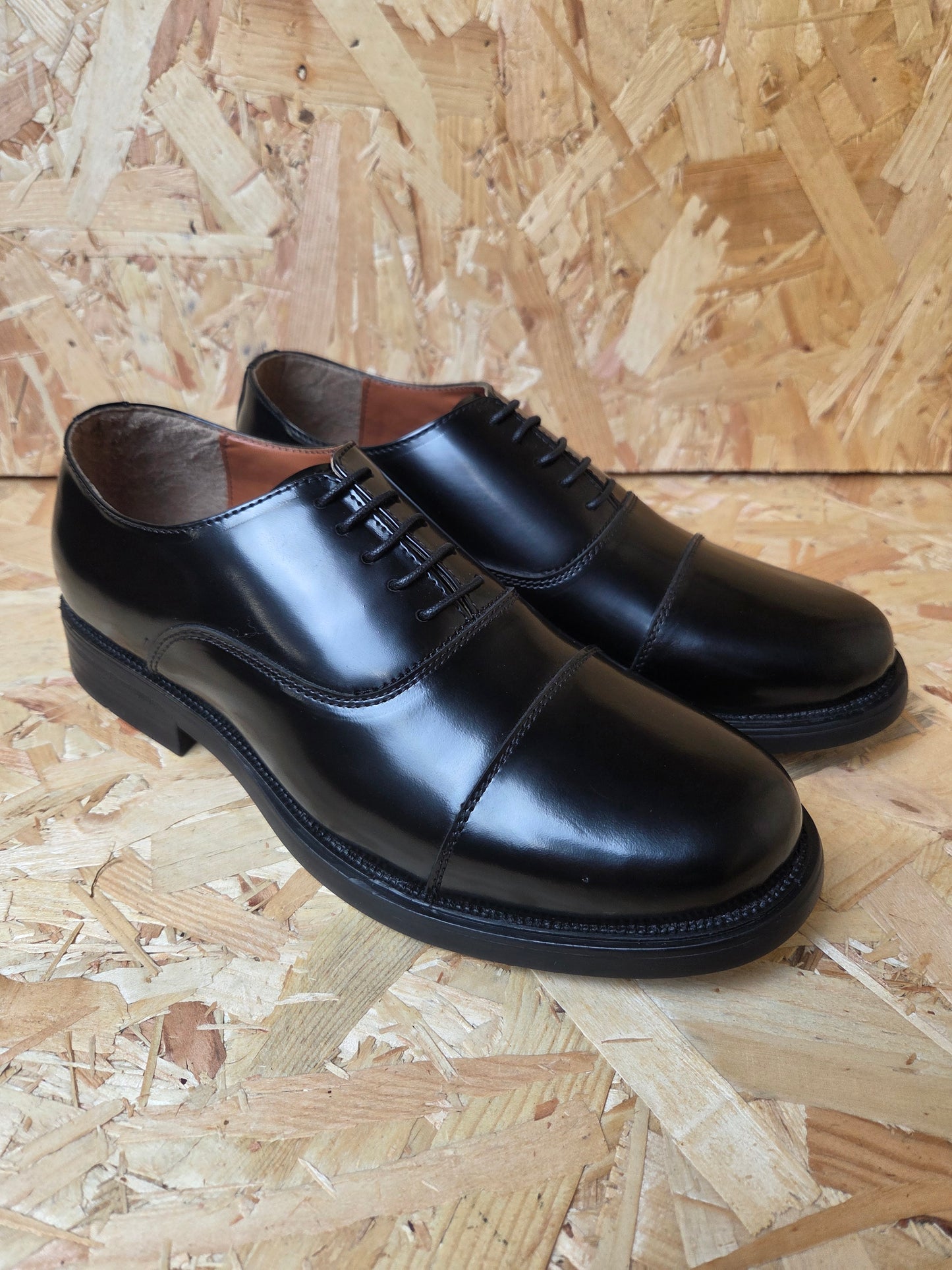 Patrol Shoes Mens Black Leather Oxford Style Toe RAF and ATC Cadets