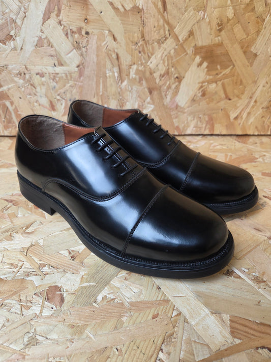 Patrol Shoes Mens Black Leather Oxford Style Toe RAF and ATC Cadets