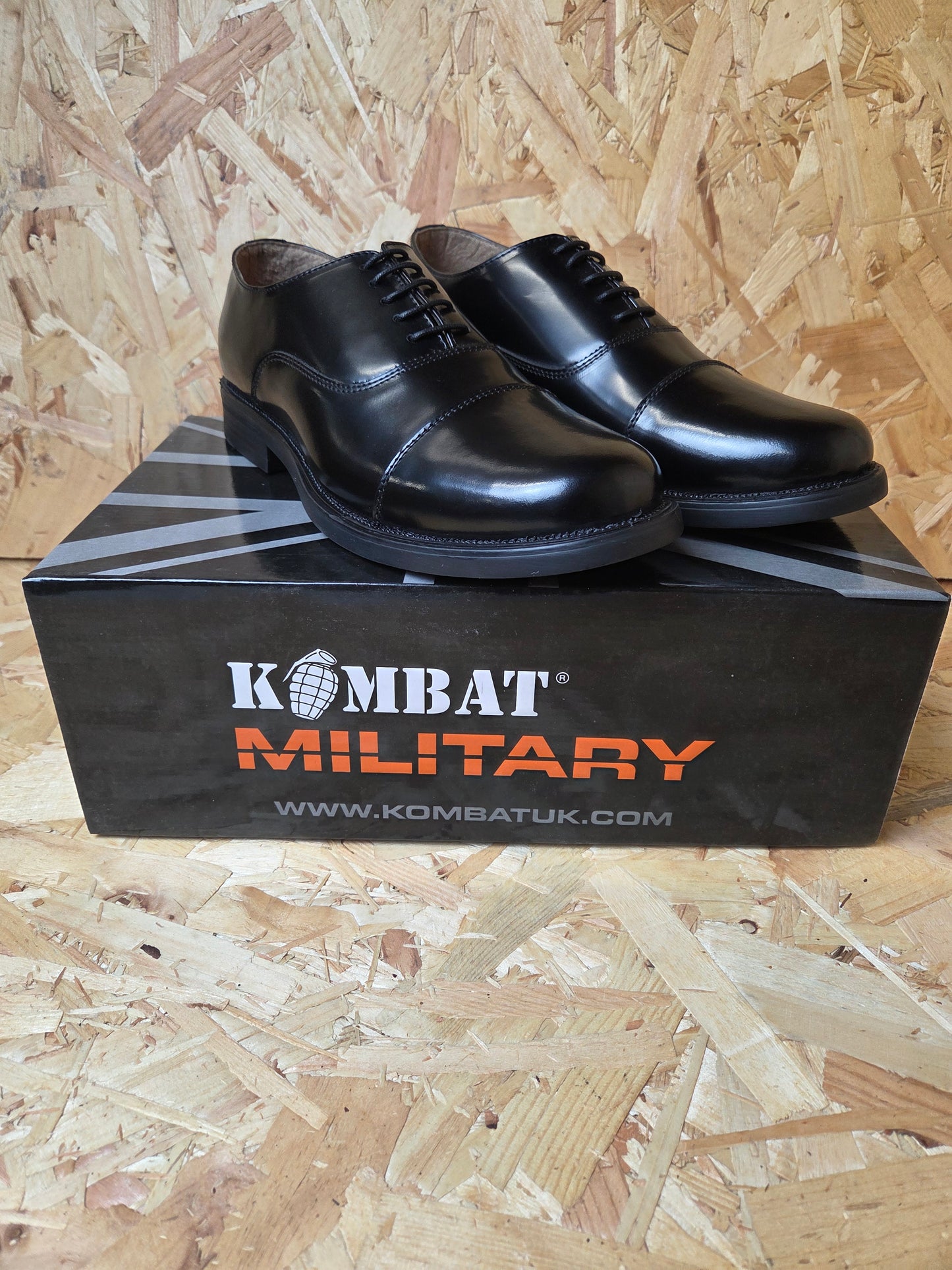 Patrol Shoes Mens Black Leather Oxford Style Toe RAF and ATC Cadets