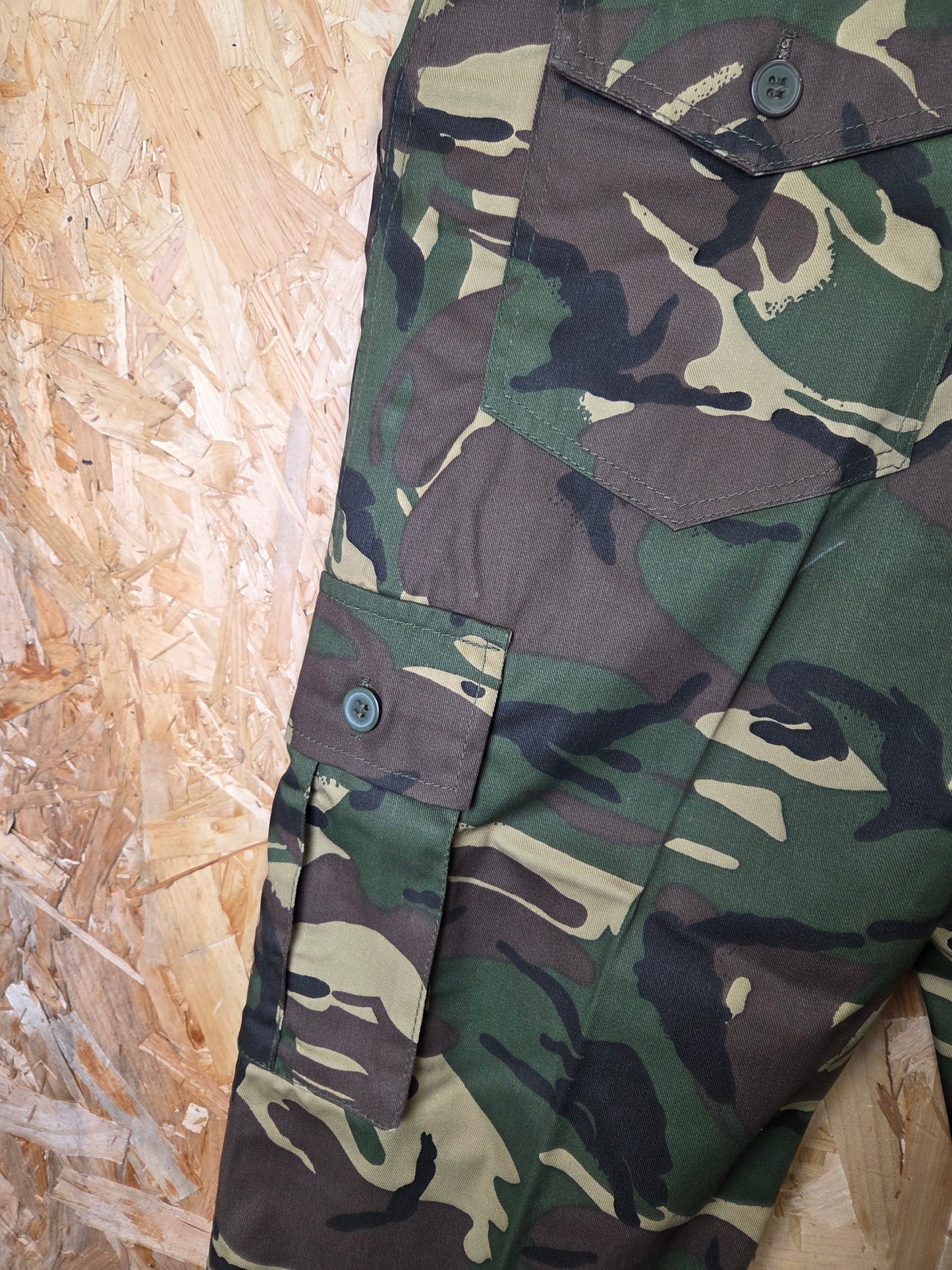 Combat Trousers British BTP Camouflage Dark Green Brown Kombat Cargo Pants