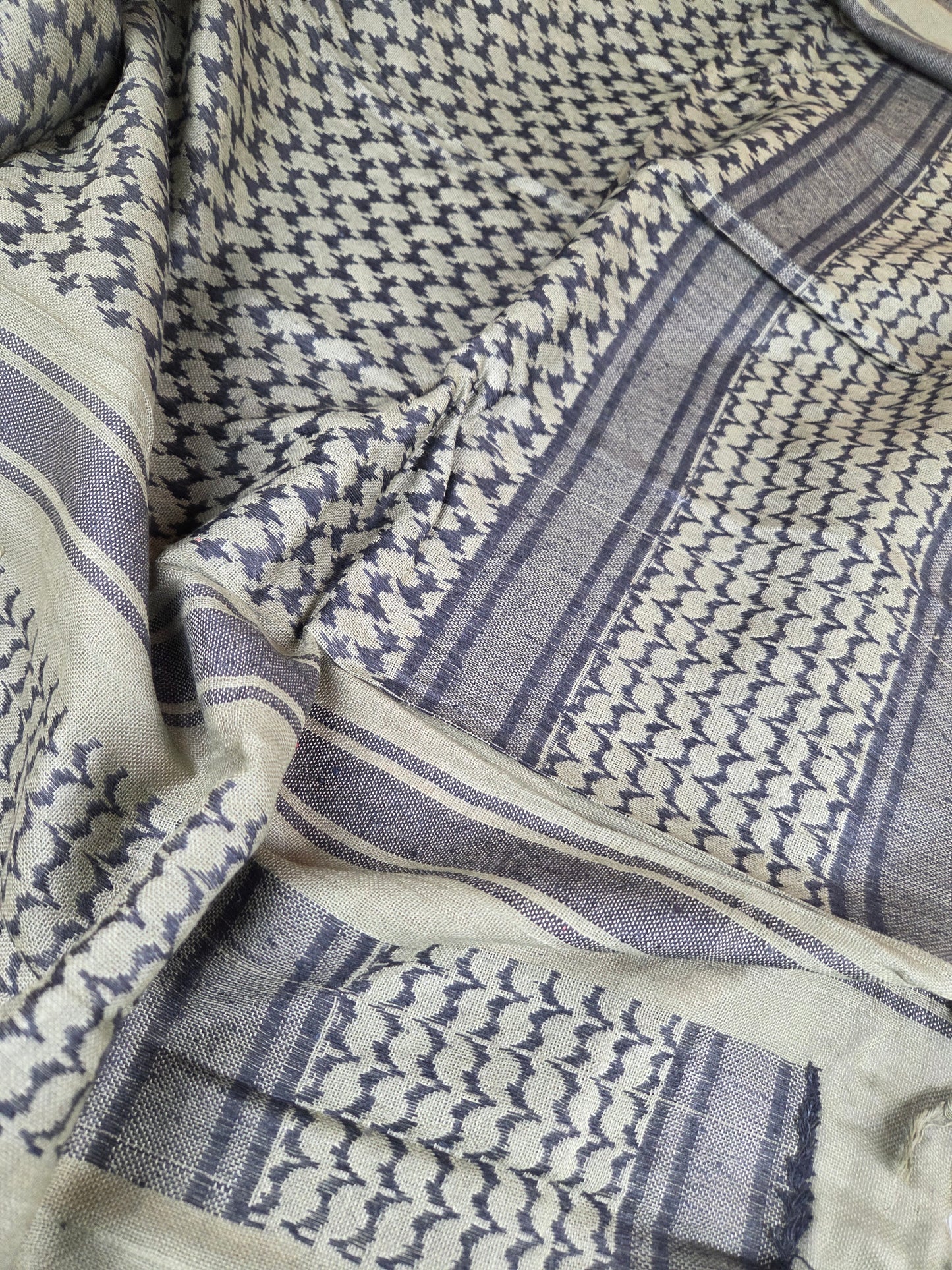 Shemagh Scarf Olive Green 100% Cotton Desert Arab Style Wrap