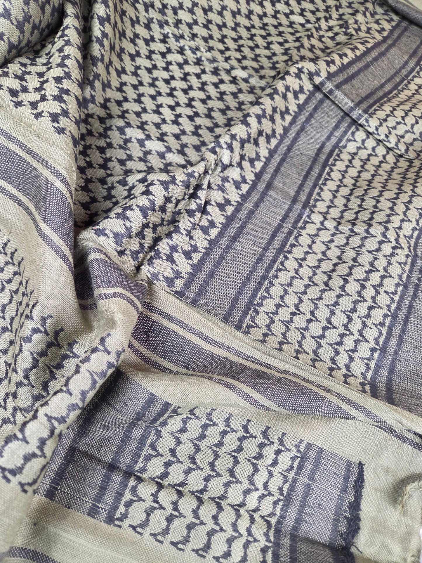 Shemagh Scarf Olive Green 100% Cotton Desert Arab Style Wrap
