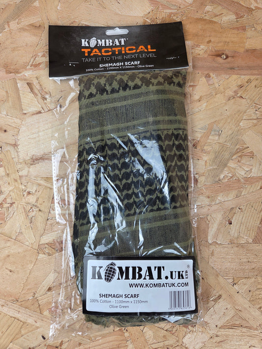 Shemagh Scarf Olive Green 100% Cotton Desert Arab Style Wrap