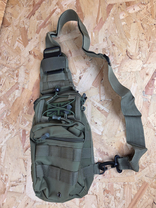 Ranger Sling Bag Olive Green Convertible Molle Chest Messenger Shoulder Pack