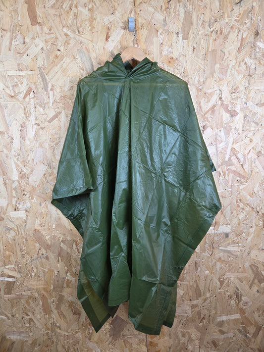 US Style Poncho Olive Green Waterproof Hooded Smock Rain Cloak Field Cape