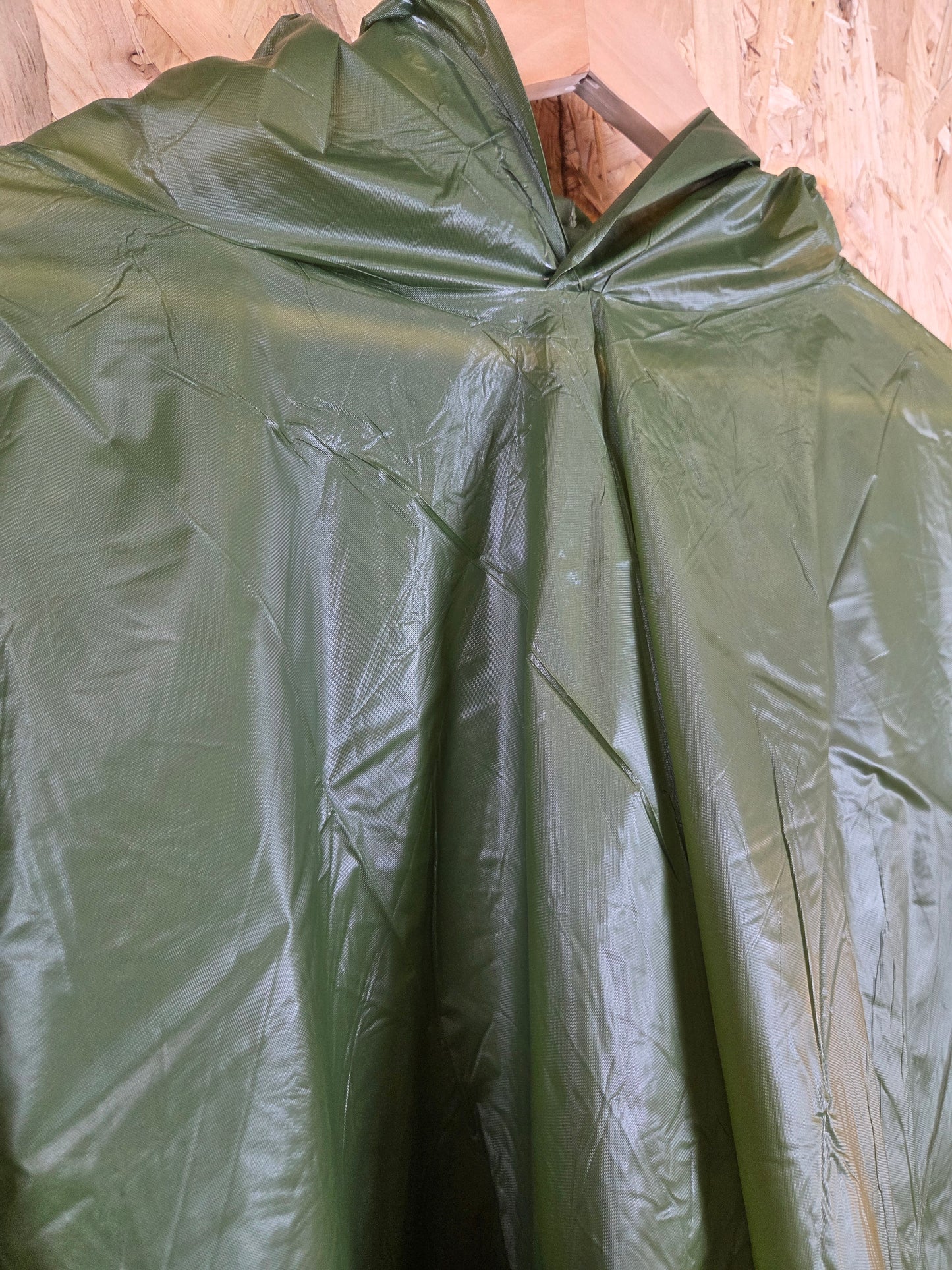 US Style Poncho Olive Green Waterproof Hooded Smock Rain Cloak Field Cape