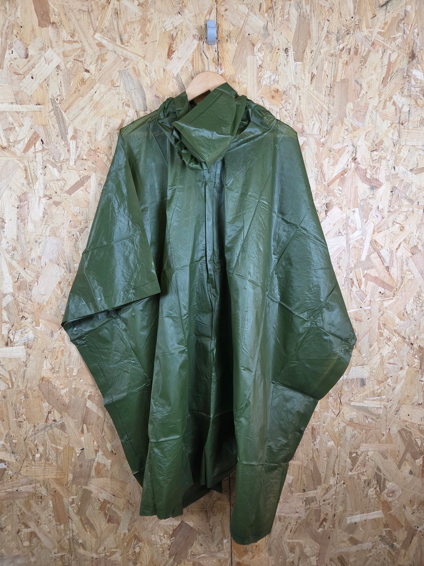 US Style Poncho Olive Green Waterproof Hooded Smock Rain Cloak Field Cape
