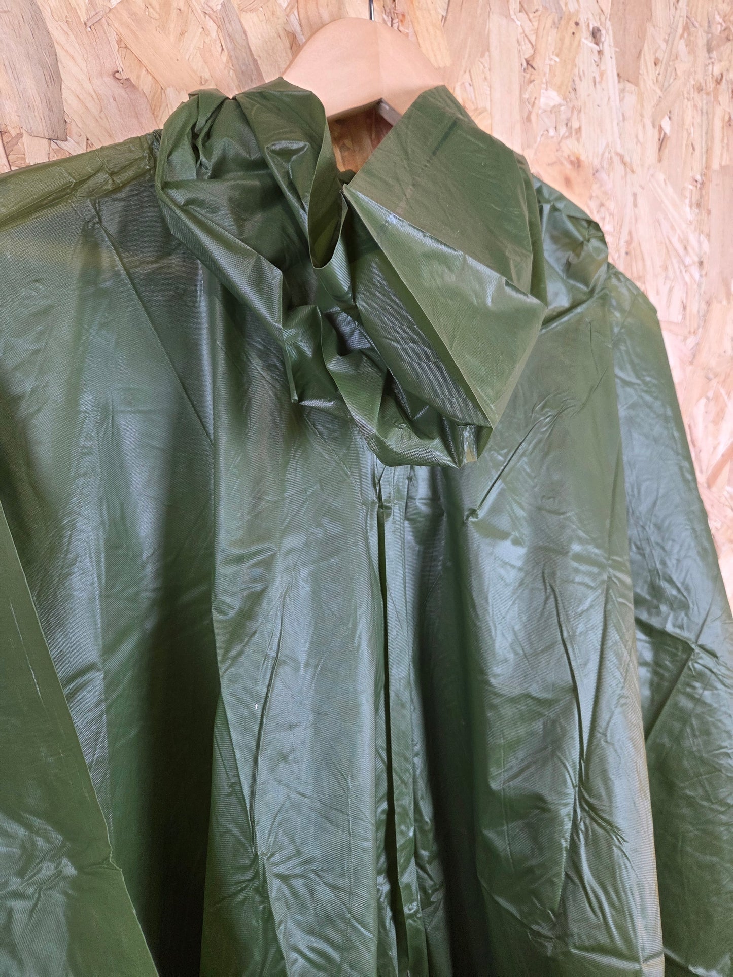 US Style Poncho Olive Green Waterproof Hooded Smock Rain Cloak Field Cape