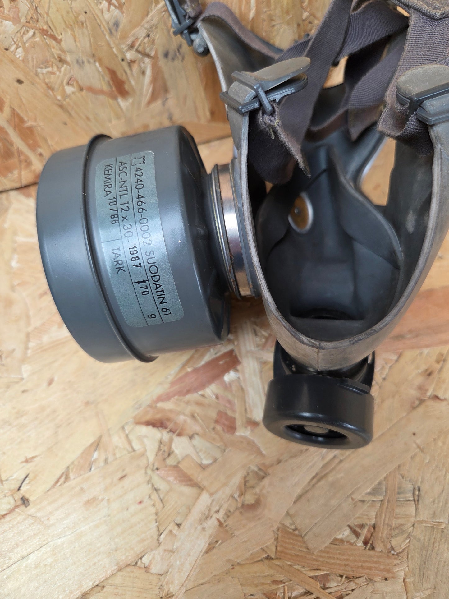 Finnish M61 Type 3 Gas Mask Respirator Full face Gas Mask with Filter Used