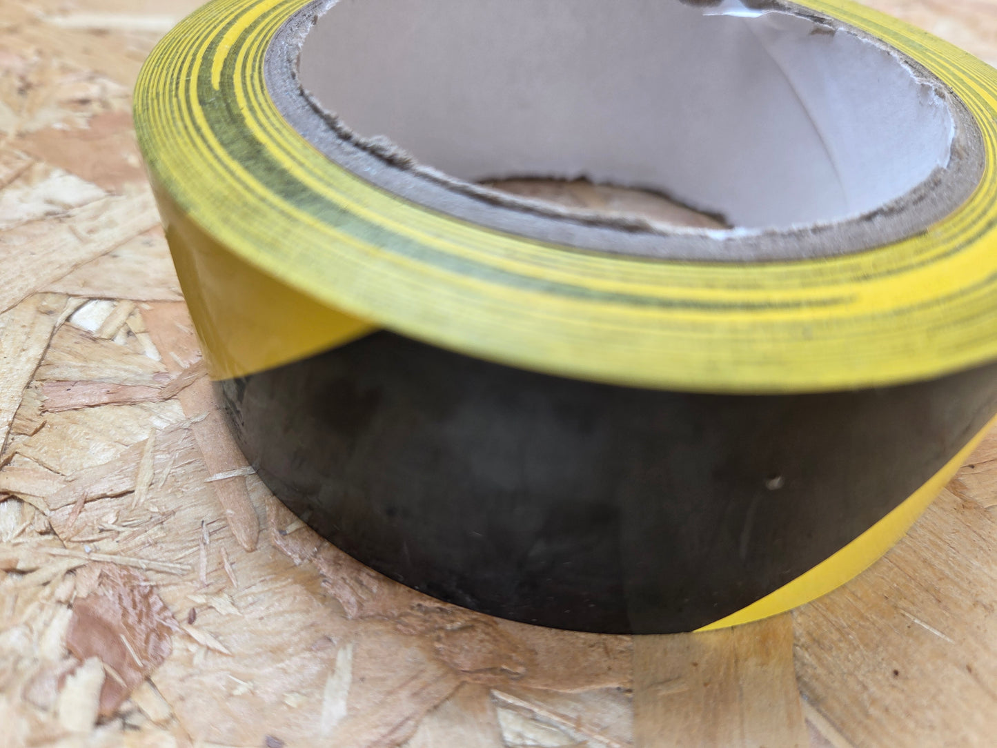 Black and Yellow Hazard Warning Tape Site Safety Zone Marker Restrictive Area Marking
