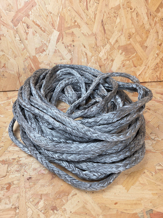 Dyneema Rope HMPE Silver Grey 16mm x 23M Ultra High Strength 4x4 Tow Recovery 24 Plait Flat
