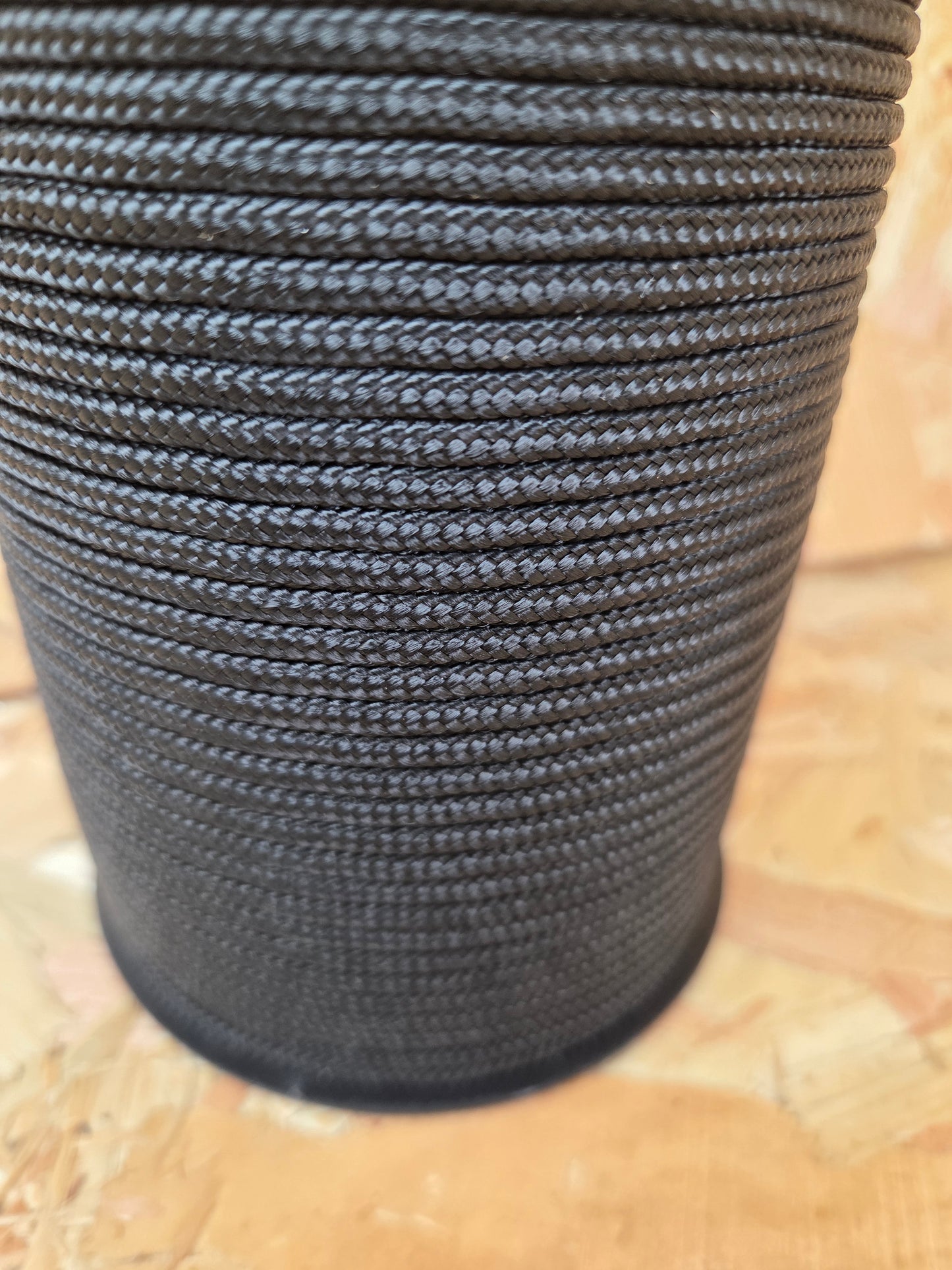 Paracord Cord Retention Loop Basha & Bivi Tent Shelter Rope Bushcraft Line Black 100m