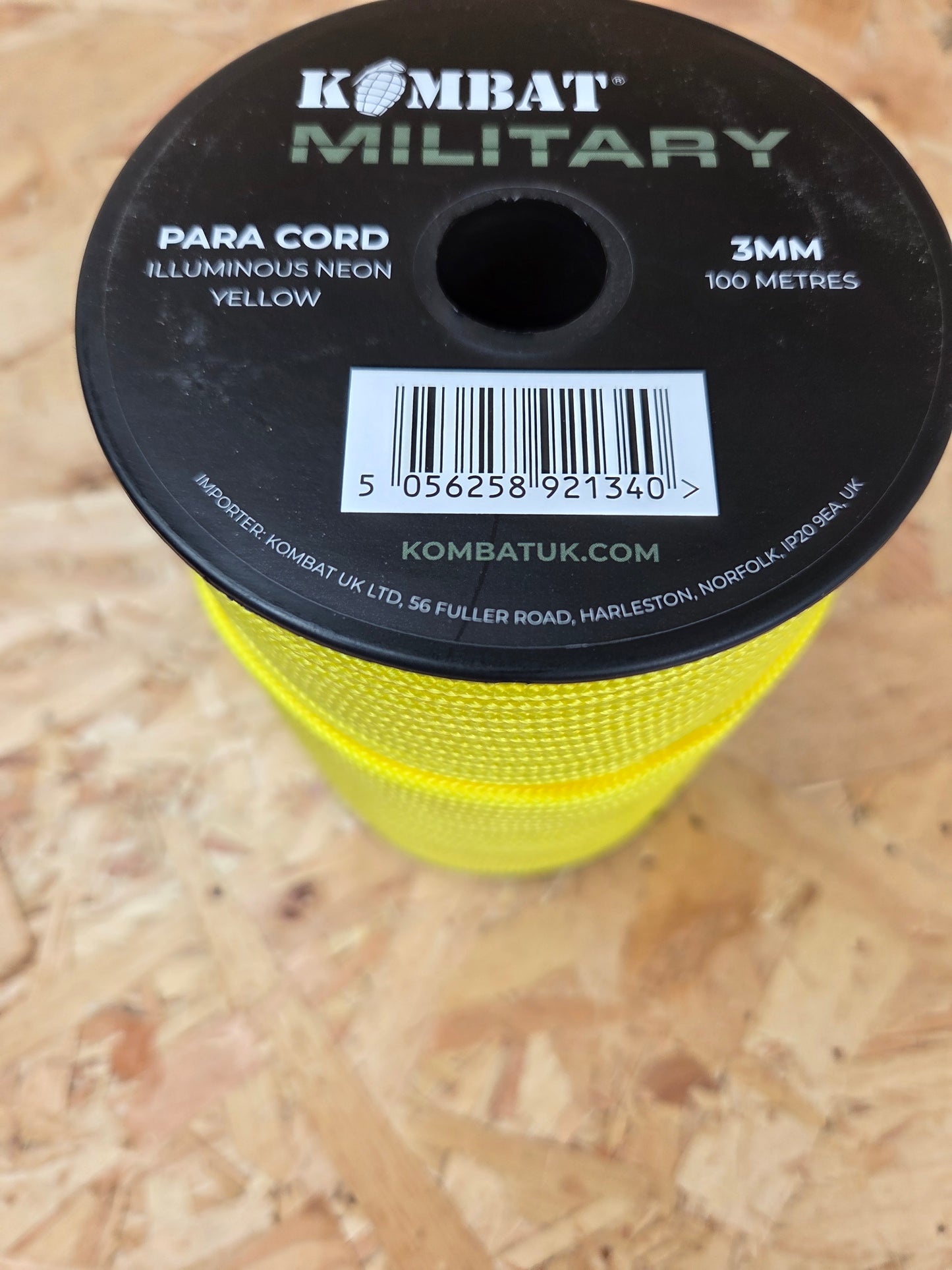 Paracord Cord Retention Loop Basha & Bivi Tent Shelter Rope Bushcraft Line Neon Yellow 100m