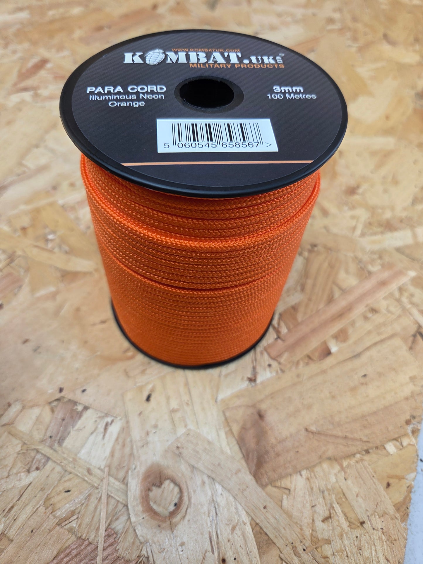Paracord Cord Retention Loop Basha & Bivi Tent Shelter Rope Bushcraft Line Neon Orange 100m