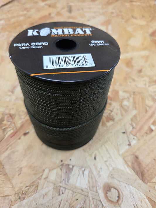 Paracord Cord Retention Loop Basha & Bivi Tent Shelter Rope Bushcraft Line Olive Green 100m