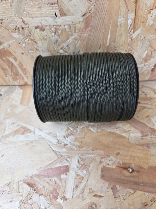 Paracord Cord Retention Loop Basha & Bivi Tent Shelter Rope Bushcraft Line Olive Green 100m
