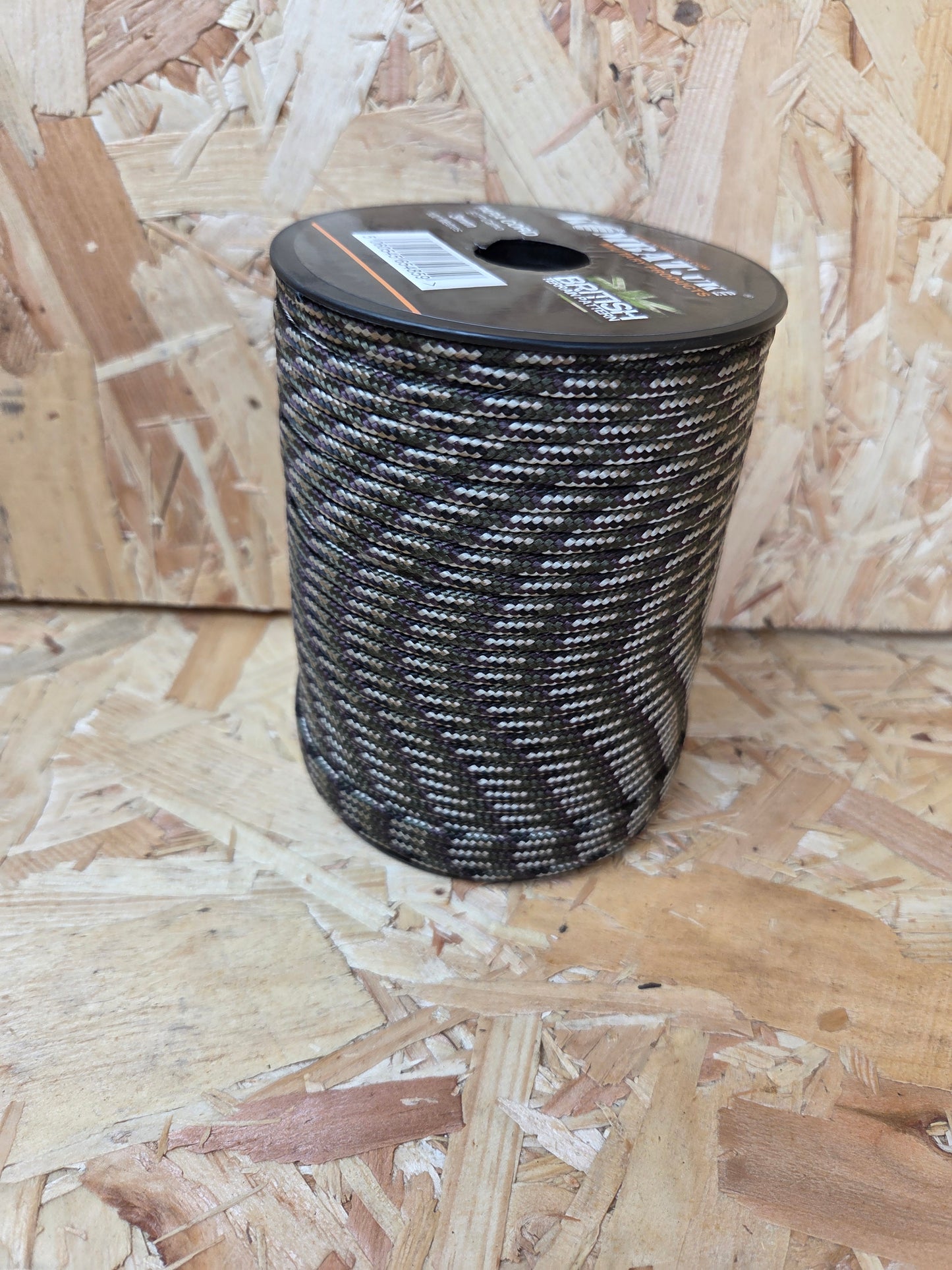 Paracord Cord Retention Loop Basha & Bivi Tent Shelter Rope Bushcraft Line BTP British Terrain Pattern 100m