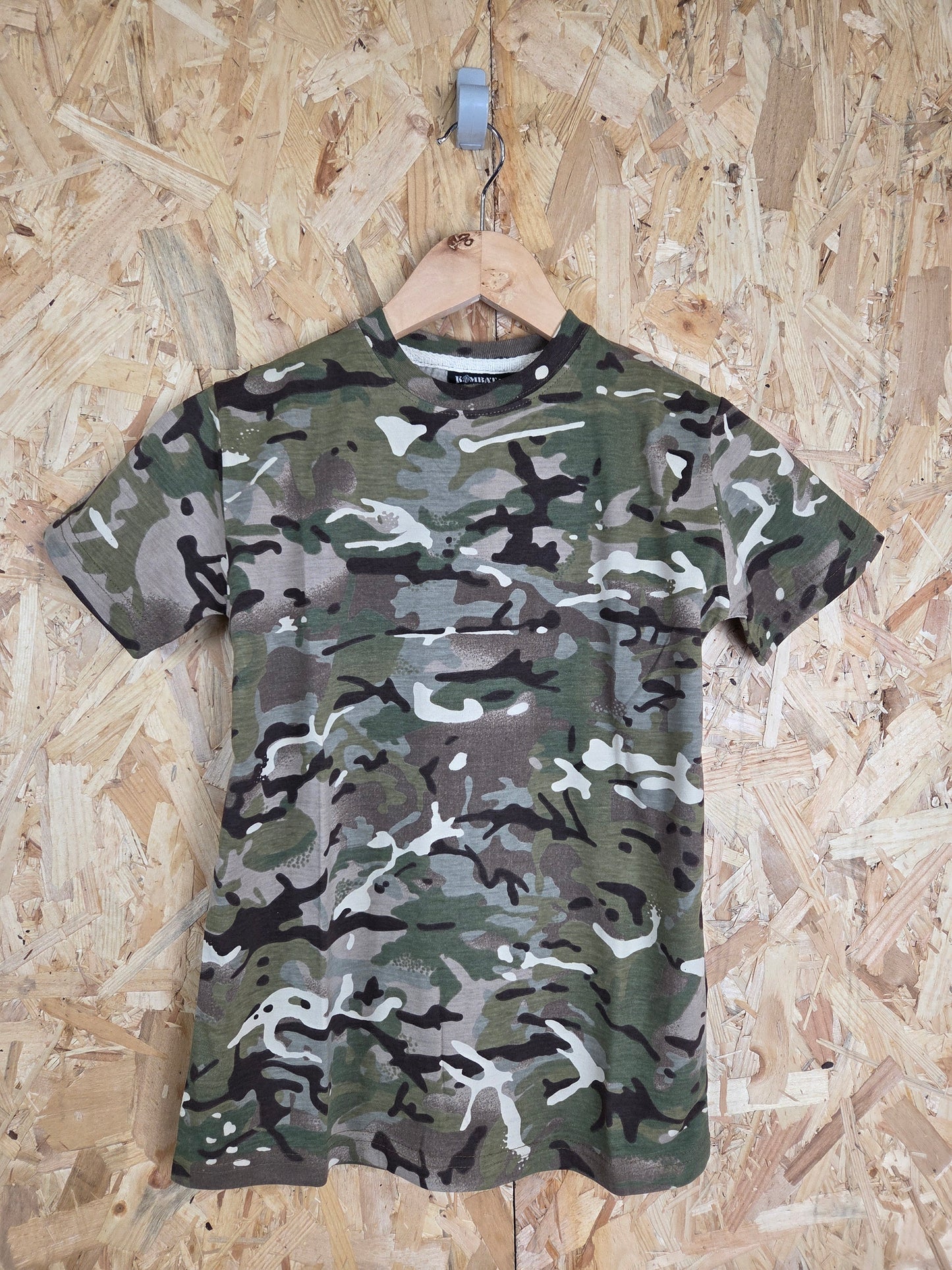 Kids Combat T-shirt BTP Camouflage Childs Top Short Sleeve Military Style Cadet