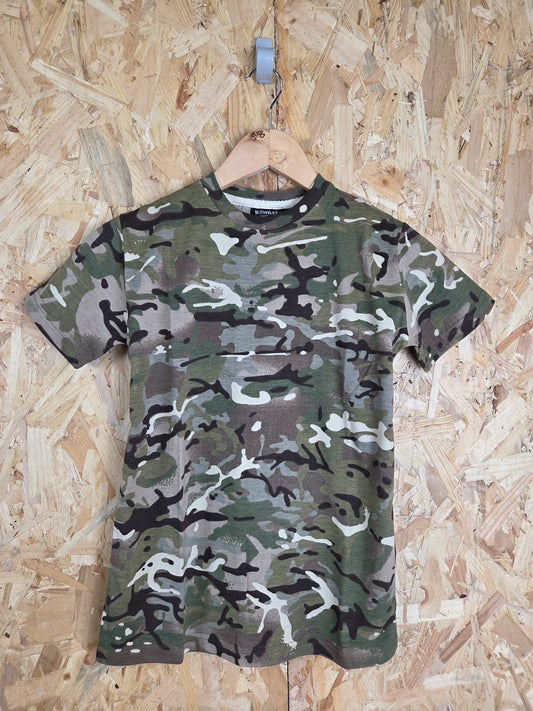Kids Combat T-shirt BTP Camouflage Childs Top Short Sleeve Military Style Cadet