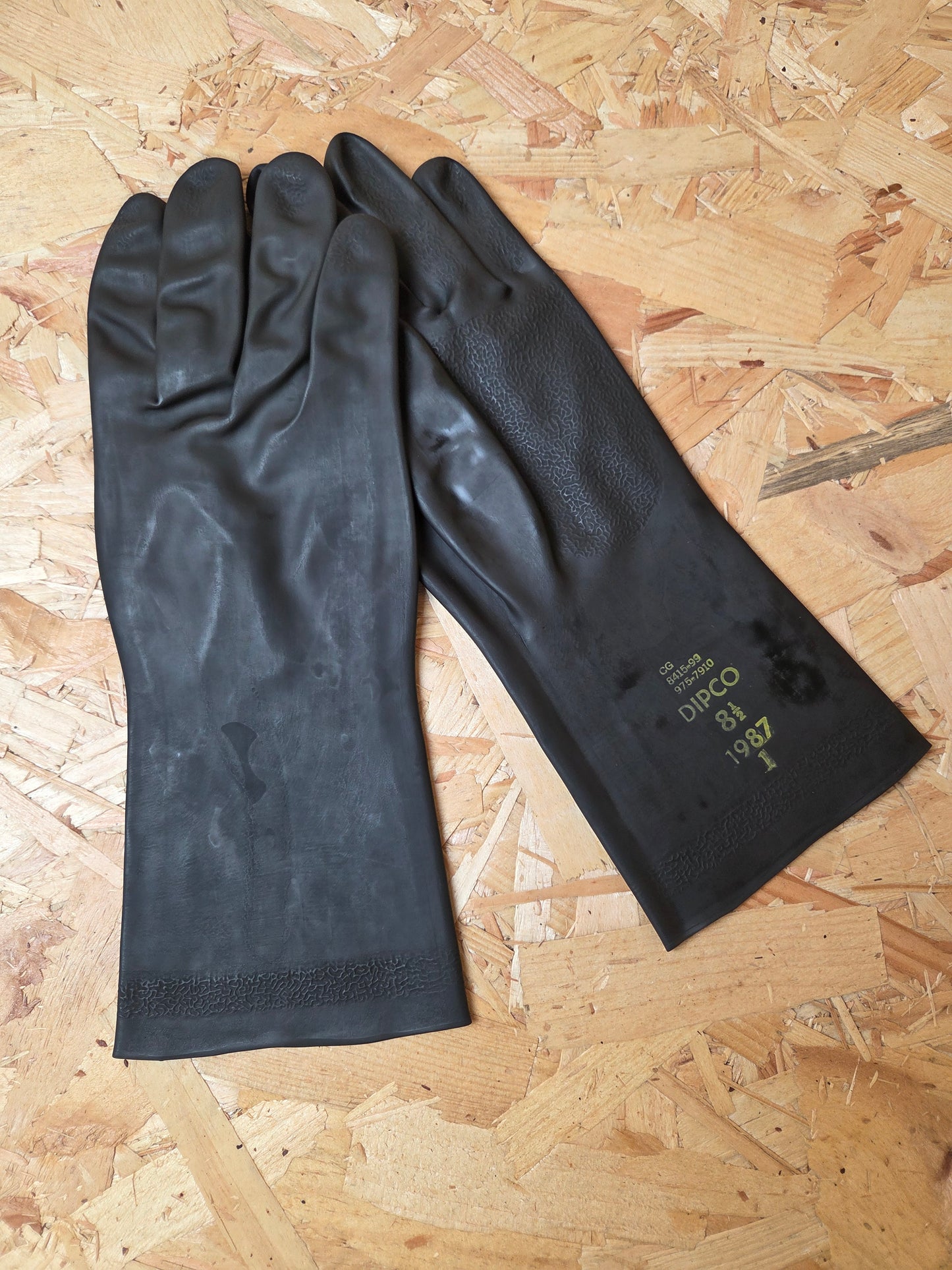 NBC Over Gloves Protective Marigolds Black British Military Nuclear Biological and Chemical