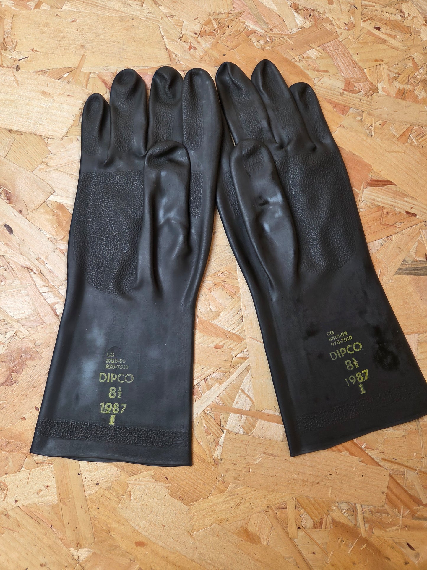 NBC Over Gloves Protective Marigolds Black British Military Nuclear Biological and Chemical