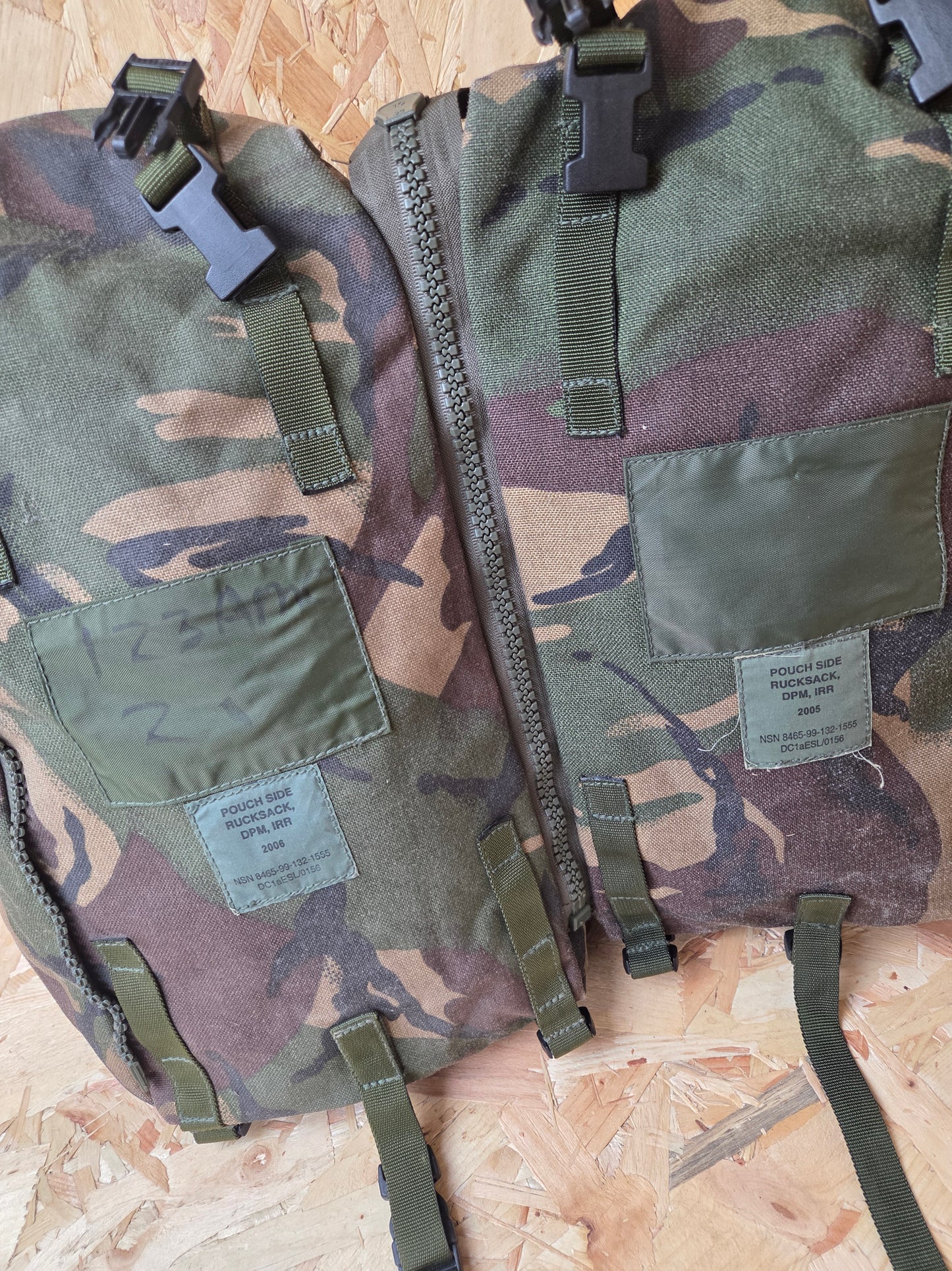 British Army PLCE Side Pouch DPM Rocket Pouches Personal Load Carrying Equipment Camouflage Bags Used