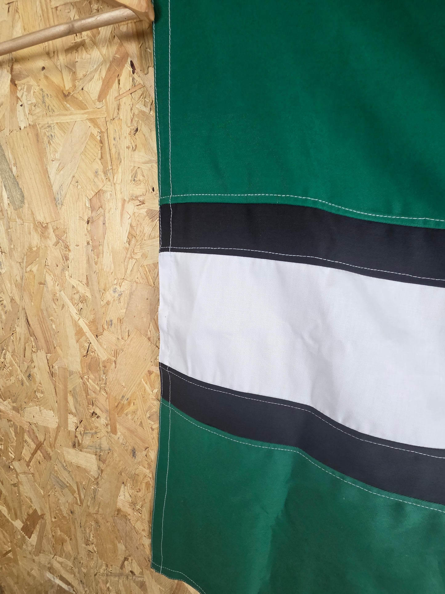 Flag of Devon St Petroc's Cross Green with White and Black Cross 152cm x 91cm