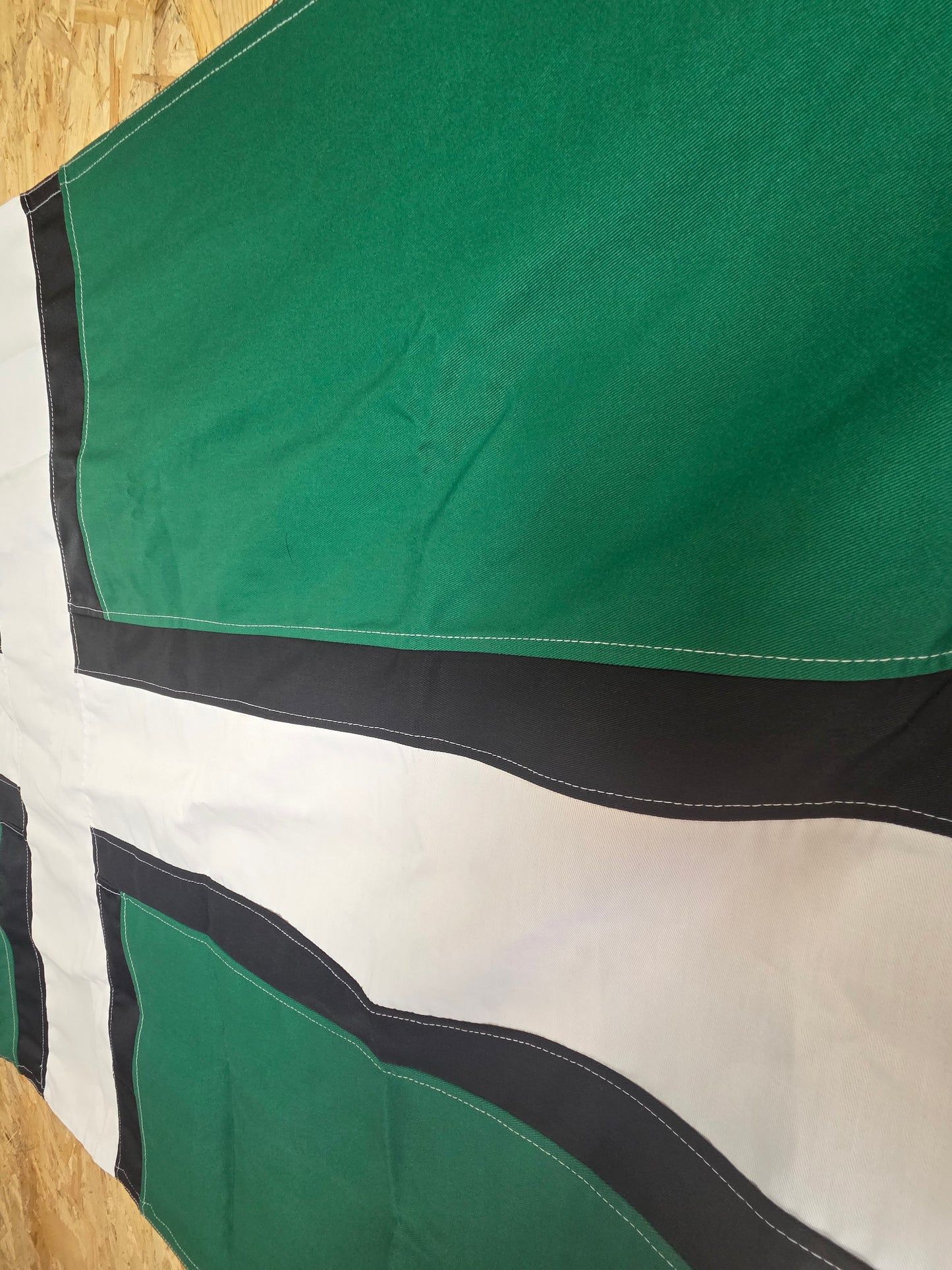Flag of Devon St Petroc's Cross Green with White and Black Cross 152cm x 91cm