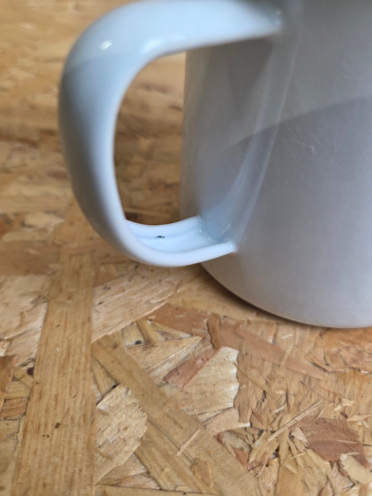 Enamel Mug White and Blue Camping Picnic Caravan Cup Enamel Falcon 9cm