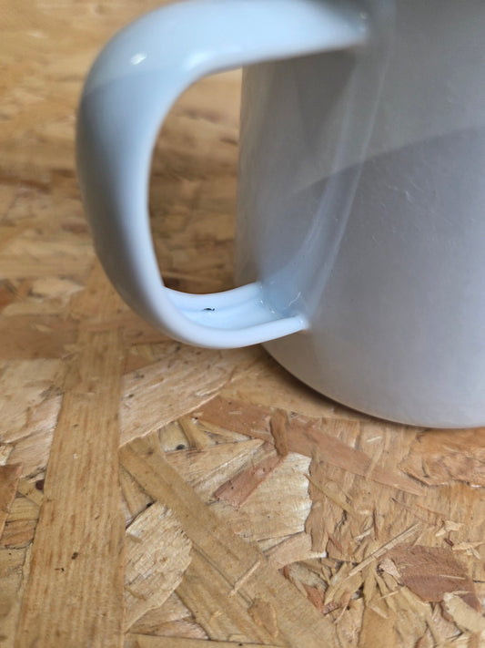 Enamel Mug White and Blue Camping Cup Enamel Falcon 8cm