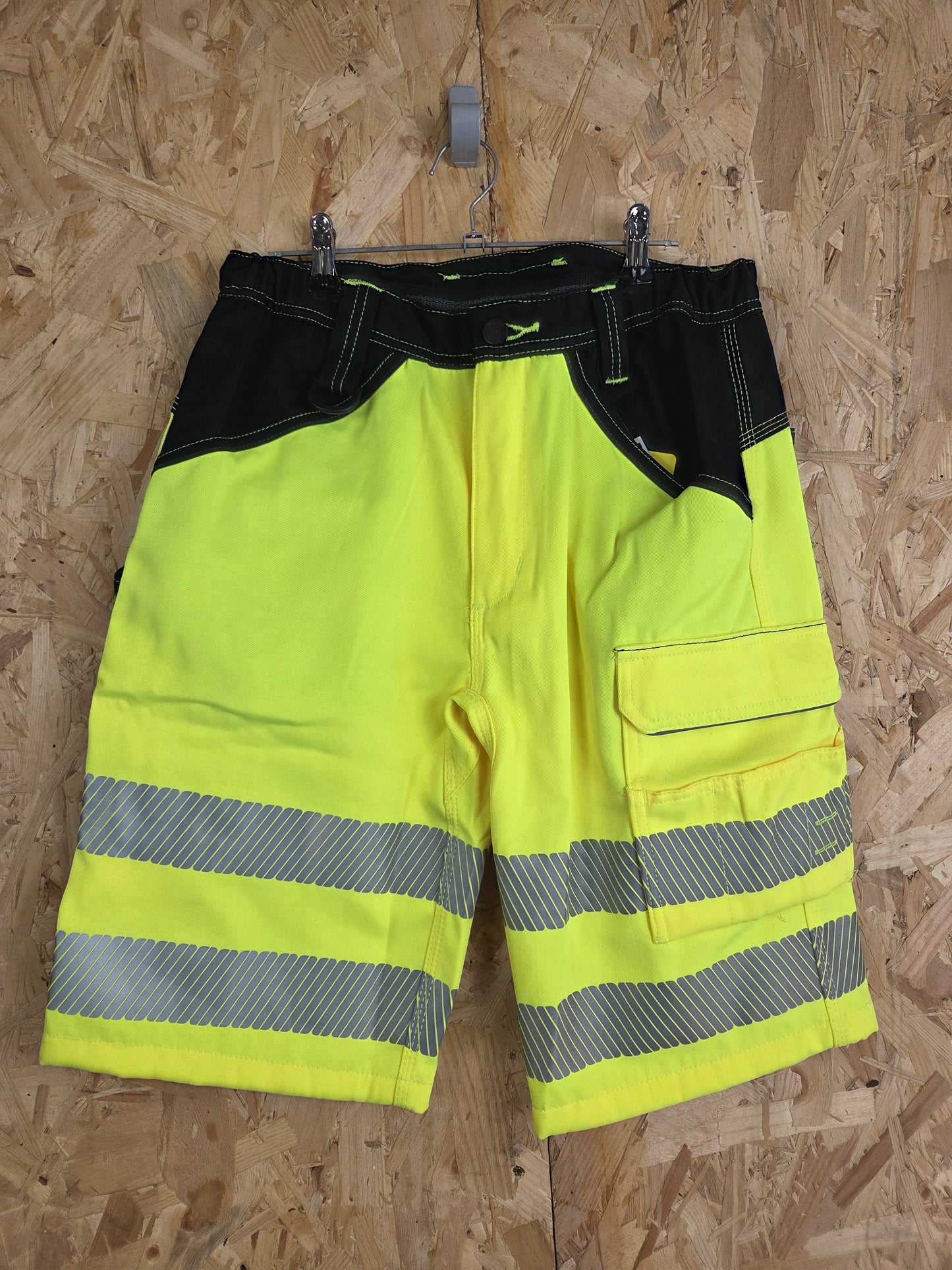 Portwest Work Shorts Hi Viz Vis Yellow Black Reflective Safety Workwear PW34