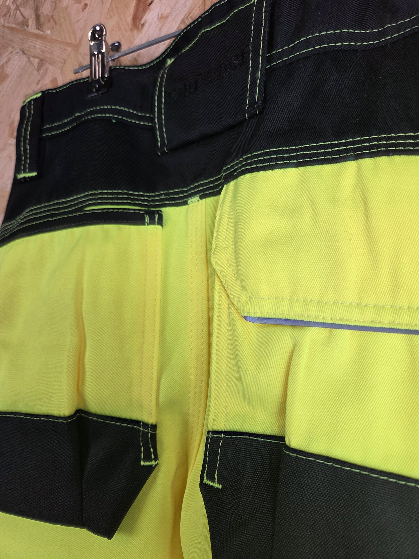 Portwest Work Shorts Hi Viz Vis Yellow Black Reflective Safety Workwear PW34